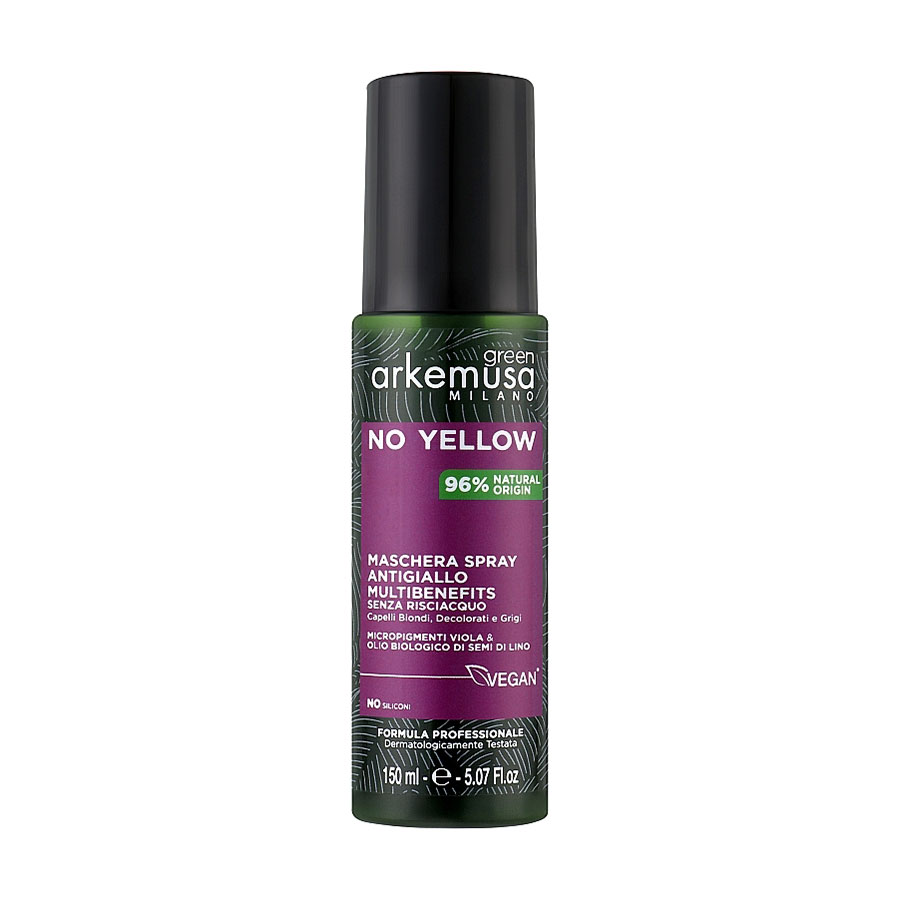 Уцінка! Маска-спрей Arkemusa Green No Yellow Hair Mask для нейтралізації жовтизни, для блонда, освітленого та сивого волосся, 150 мл
Уцінка! Маска-спрей Arkemusa Green No Yellow Hair Mask для нейтралізації жовтизни, для блонда, освітленого та сивого волосся, 150 мл