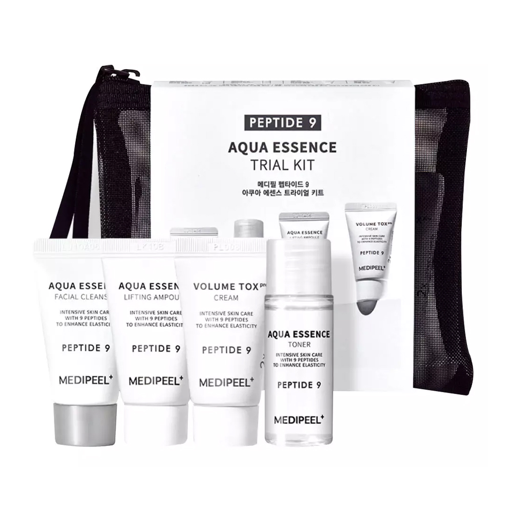 Зволожувальний набір для обличчя Medi-Peel Peptide 9 Aqua Essence Trial Kit з пептидами, 4 продукти
Зволожувальний набір для обличчя Medi-Peel Peptide 9 Aqua Essence Trial Kit з пептидами, 4 продукти