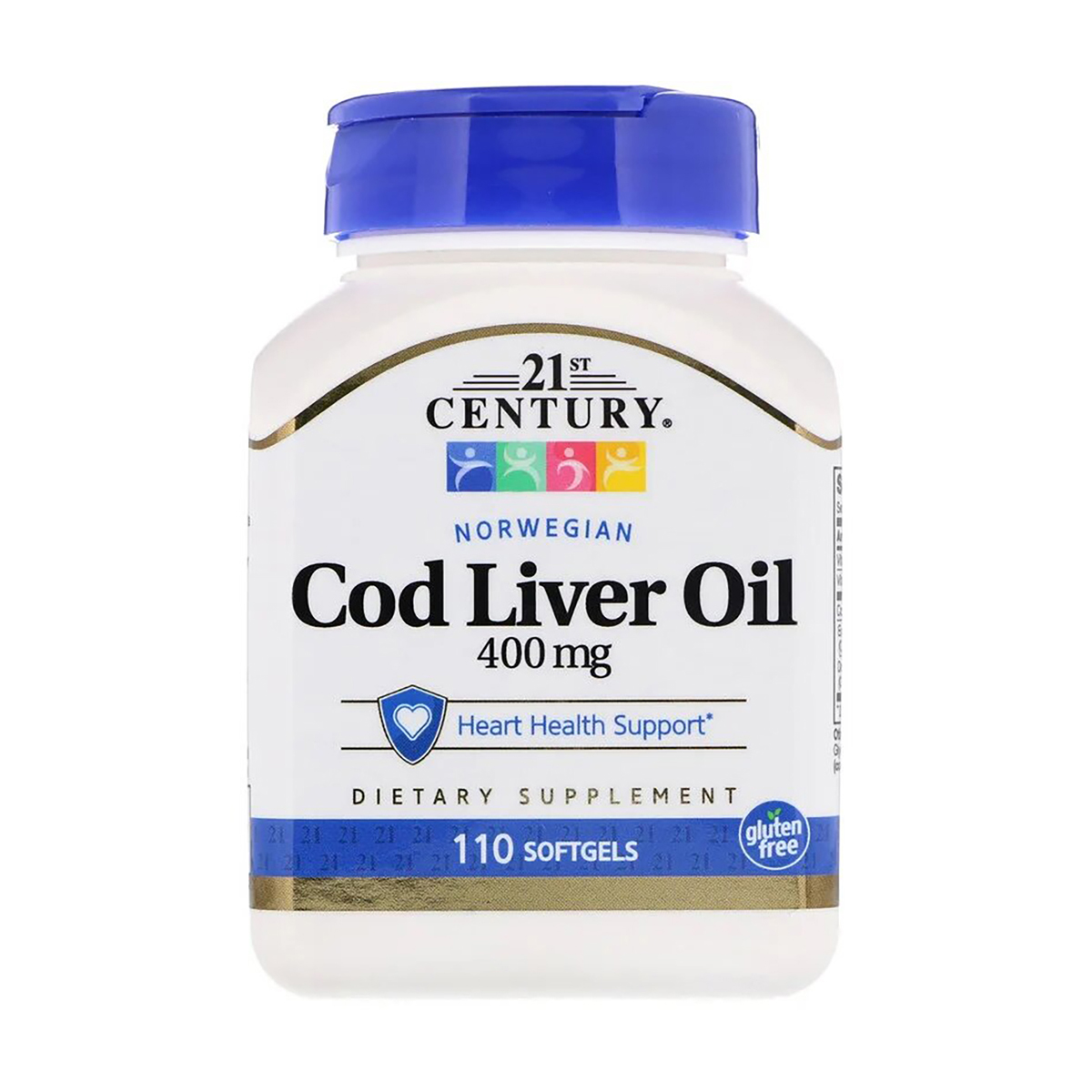 Олія печінки норвезької тріски 21st Century Cod Liver Oil 400 мг, 110 желатинових капсул
Олія печінки норвезької тріски 21st Century Cod Liver Oil 400 мг, 110 желатинових капсул