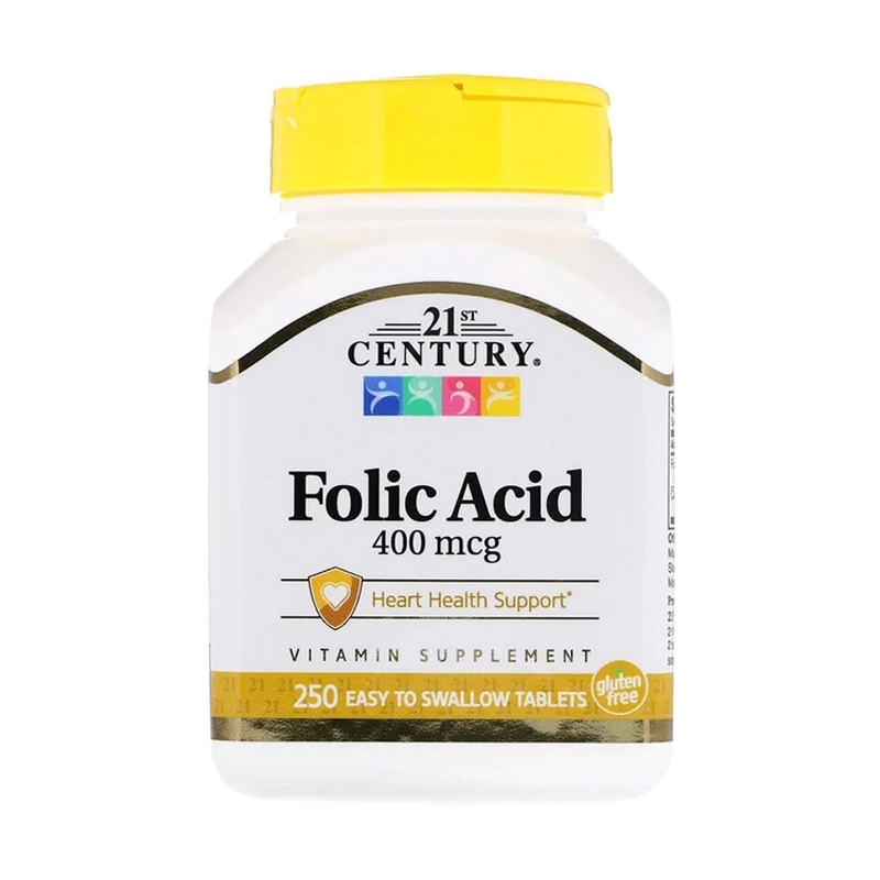Фолієва кислота 21st Century Folic Acid 400 мкг, 250 таблеток
Фолієва кислота 21st Century Folic Acid 400 мкг, 250 таблеток