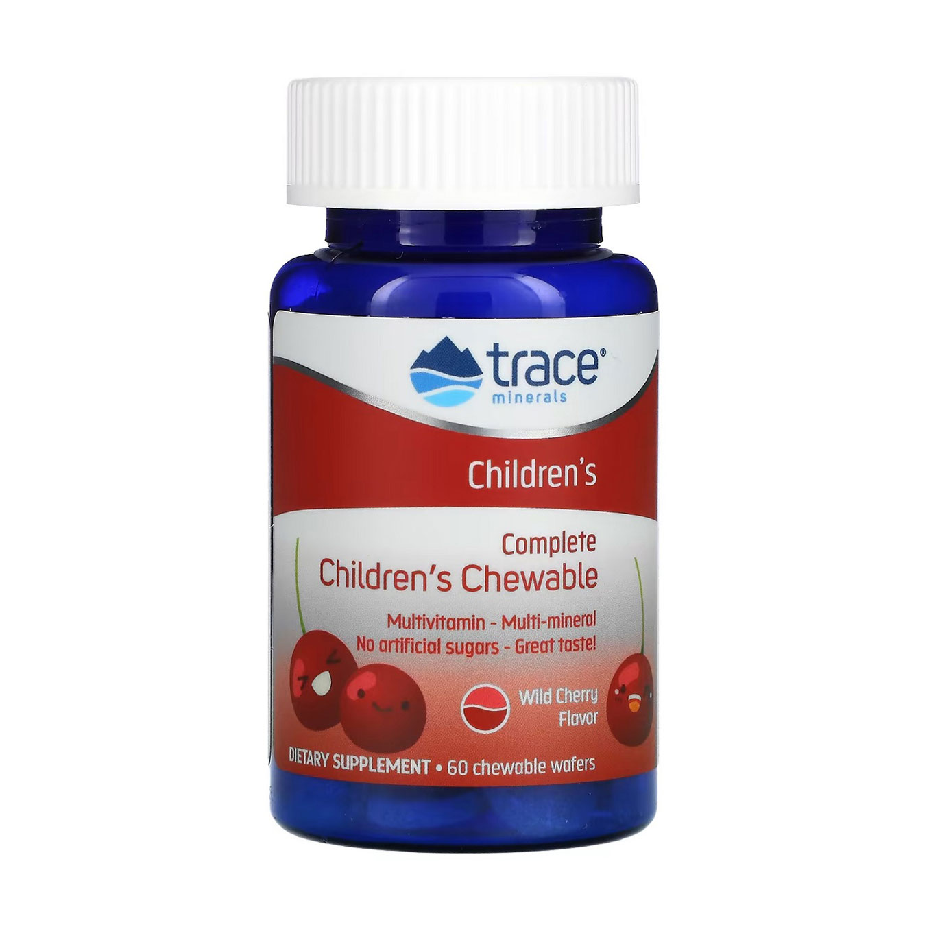 Вітамінно-мінеральний комплекс для дітей Trace Minerals Complete Children's Chewable смак вишні, 60 жувальних таблеток
Вітамінно-мінеральний комплекс для дітей Trace Minerals Complete Children's Chewable смак вишні, 60 жувальних таблеток