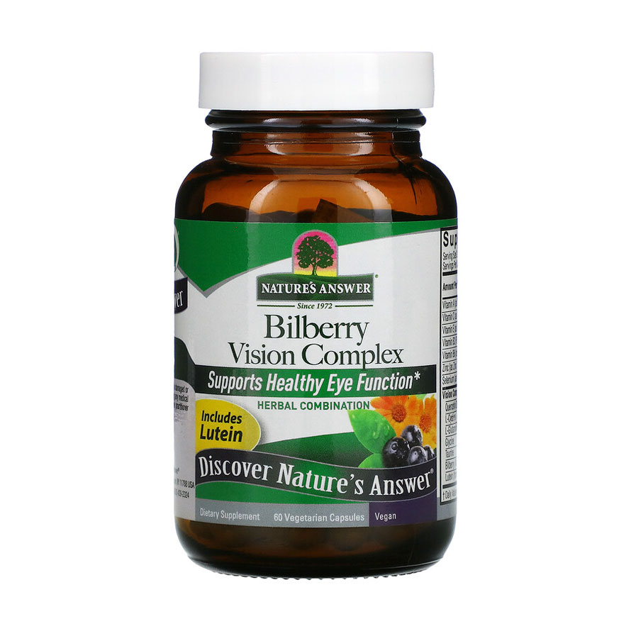 Вітаміни для зору Nature's Answer Bilberry Vision Complex, 60 капсул
Вітаміни для зору Nature's Answer Bilberry Vision Complex, 60 капсул