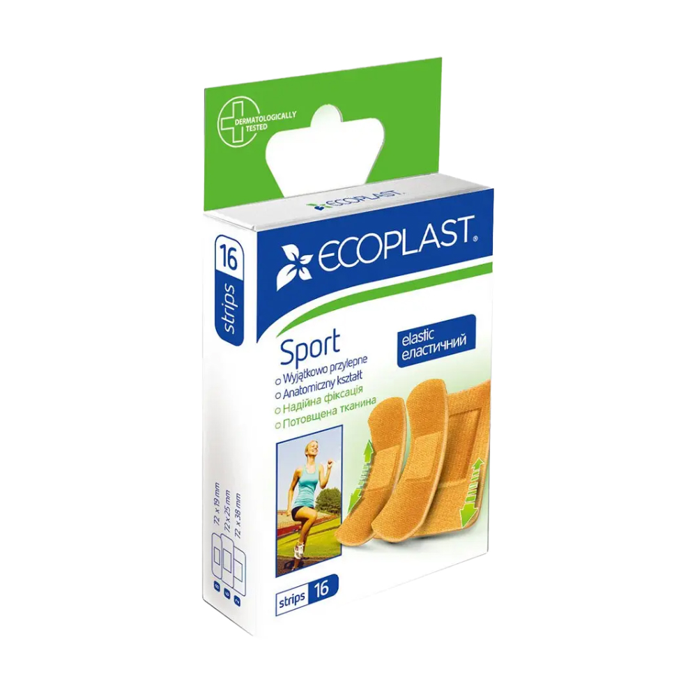 Набір медичних пластирів Ecoplast Sport тканих, міцних, 16 шт
Набір медичних пластирів Ecoplast Sport тканих, міцних, 16 шт