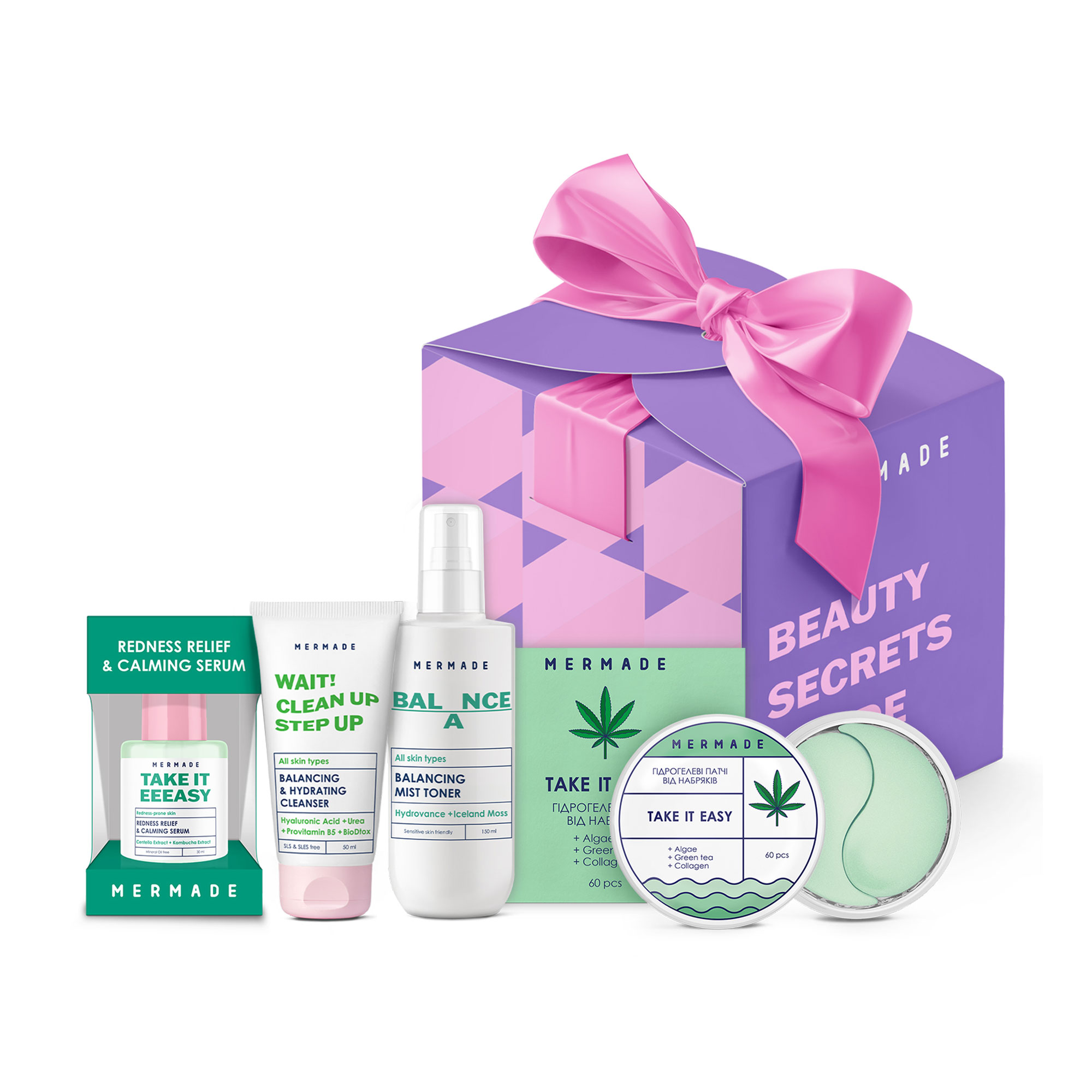 Уцінка! Подарунковий набір для обличчя Mermade Balance Your Skin (гель, 50 мл + тонік, 150 мл + патчі, 60 шт + сироватка, 30 мл)
Уцінка! Подарунковий набір для обличчя Mermade Balance Your Skin (гель, 50 мл + тонік, 150 мл + патчі, 60 шт + сироватка, 30 мл)