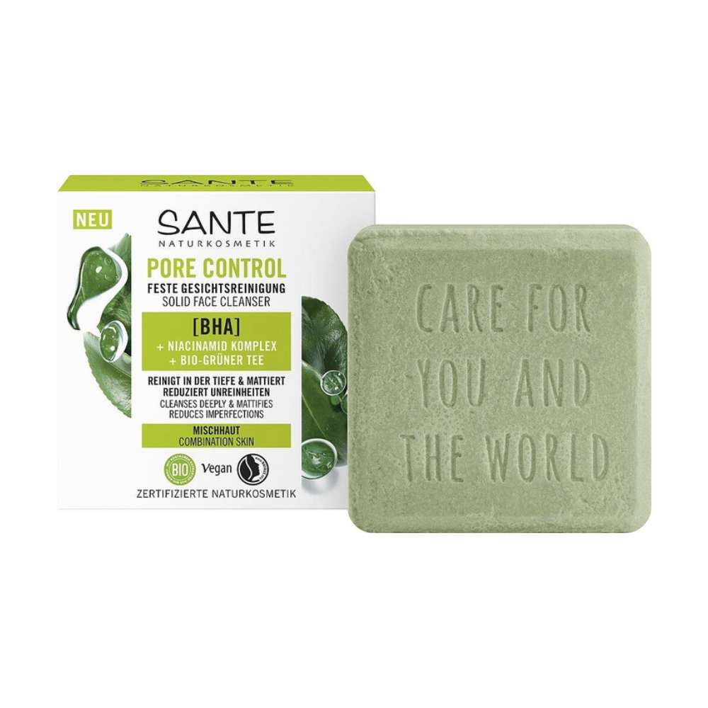 Уцінка! Біозасіб для вмивання Sante Pore Control Solid Face Cleanser для комбінованої шкіри, з BHA-кислотою, комплексом ніацинаміду та зеленим чаєм, 60 г
Уцінка! Біозасіб для вмивання Sante Pore Control Solid Face Cleanser для комбінованої шкіри, з BHA-кислотою, комплексом ніацинаміду та зеленим чаєм, 60 г