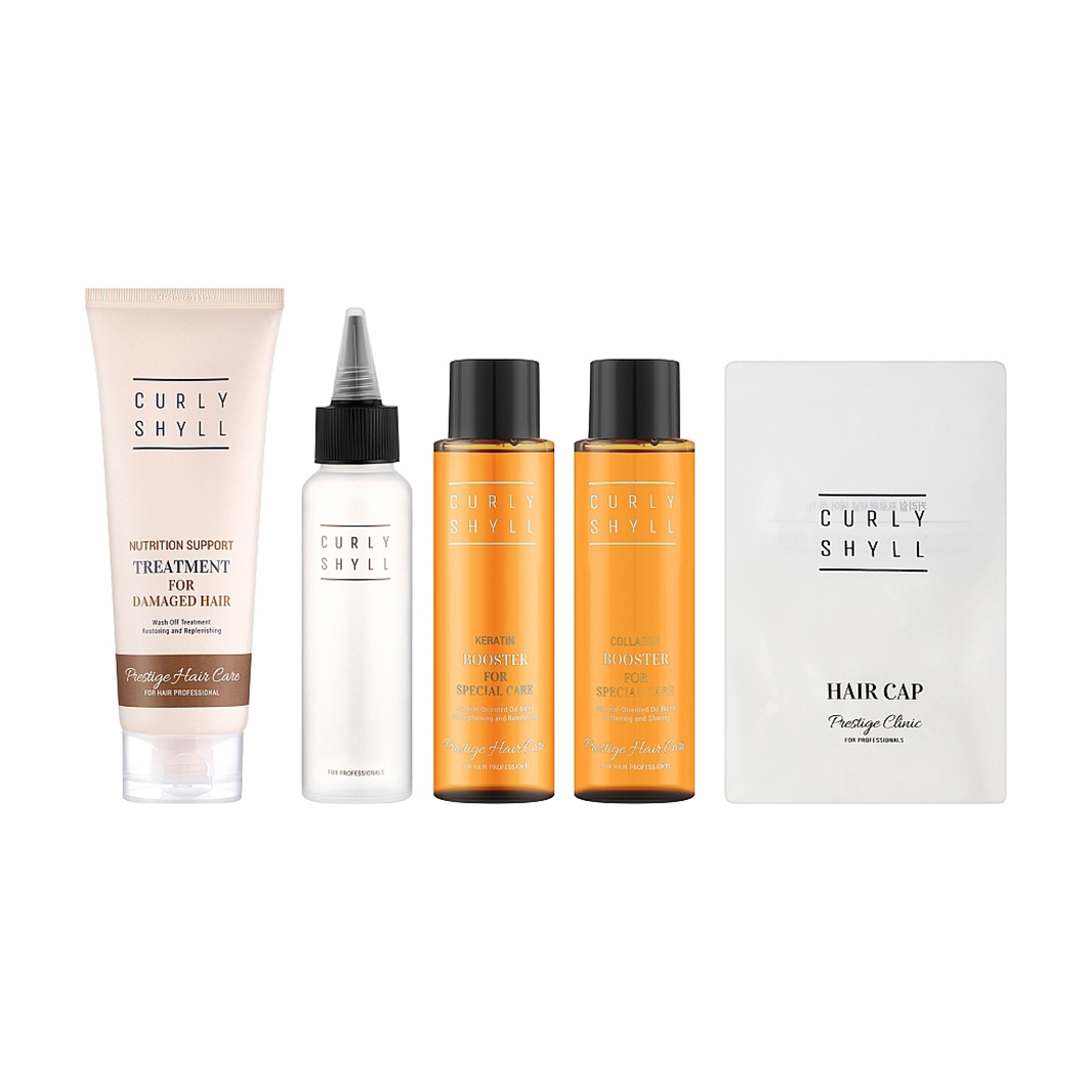 Уцінка! Набір-процедура для інтенсивного відновлення пошкодженого волосся CURLYSHYLL Prestige Clinic Hair Ampoule Pack, 5 предметів
Уцінка! Набір-процедура для інтенсивного відновлення пошкодженого волосся CURLYSHYLL Prestige Clinic Hair Ampoule Pack, 5 предметів