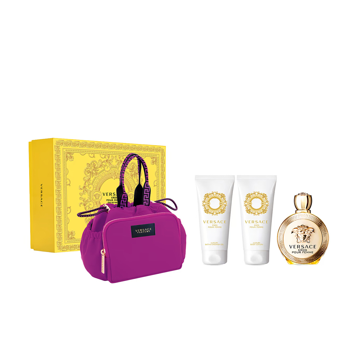 Парфумований набір жіночий Versace Eros Pour Femme (парфумована вода, 100 мл + гель для душу, 100 мл + лосьйон для тіла, 100 мл + косметичка)
Парфумований набір жіночий Versace Eros Pour Femme (парфумована вода, 100 мл + гель для душу, 100 мл + лосьйон для тіла, 100 мл + косметичка)
