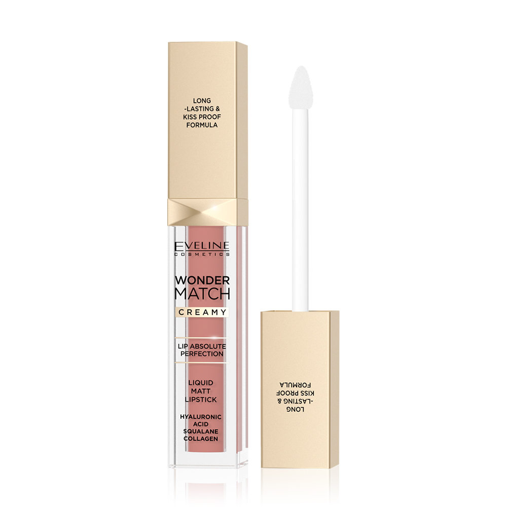 Матова рідка помада для губ Eveline Cosmetics Wonder Match Creamy Liquid Matt Lipstick 04 Caramel, 6.8 мл
Матова рідка помада для губ Eveline Cosmetics Wonder Match Creamy Liquid Matt Lipstick 04 Caramel, 6.8 мл