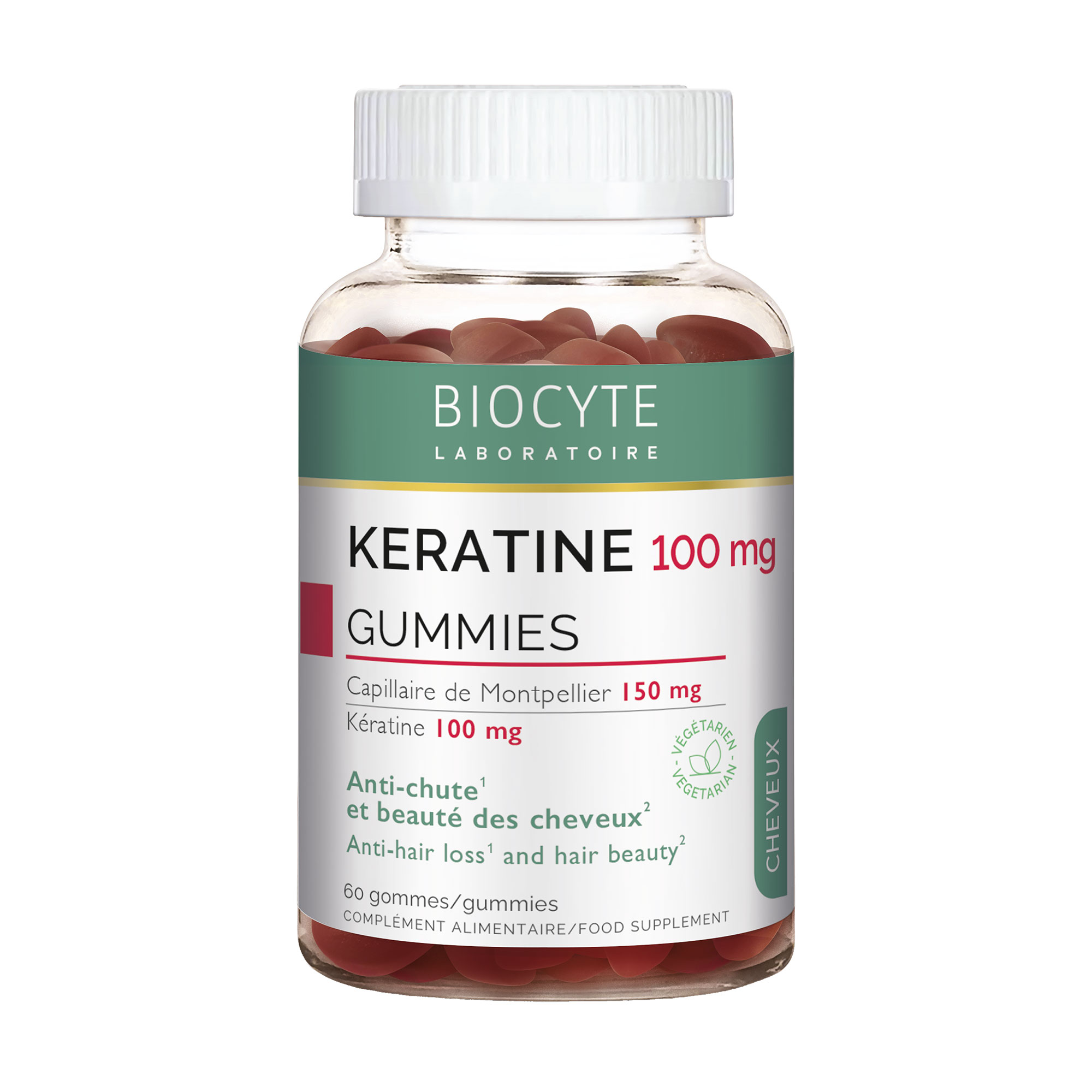 Кератин Biocyte Keratine Gummies 100 мг, 60 жувальних цукерок
Кератин Biocyte Keratine Gummies 100 мг, 60 жувальних цукерок