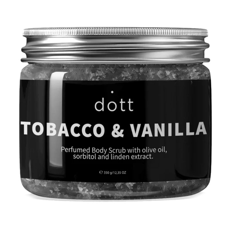 Уцінка! Парфумований скраб для тіла Dott Tobacco & Vanilla Perfumed Body Scrub з олією оливки, сорбітолом та екстрактом липи, 350 г
Уцінка! Парфумований скраб для тіла Dott Tobacco & Vanilla Perfumed Body Scrub з олією оливки, сорбітолом та екстрактом липи, 350 г