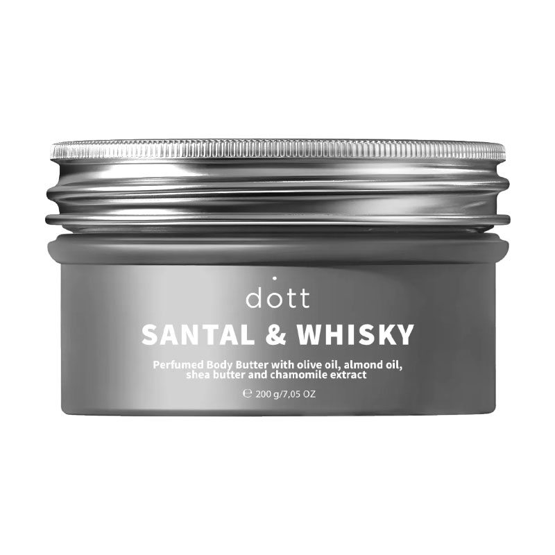 Парфумований батер для тіла Dott Santal & Whisky Perfumed Body Butter з олією оливки, мигдалю, маслом ши та екстрактом ромашки, 200 мл
Парфумований батер для тіла Dott Santal & Whisky Perfumed Body Butter з олією оливки, мигдалю, маслом ши та екстрактом ромашки, 200 мл