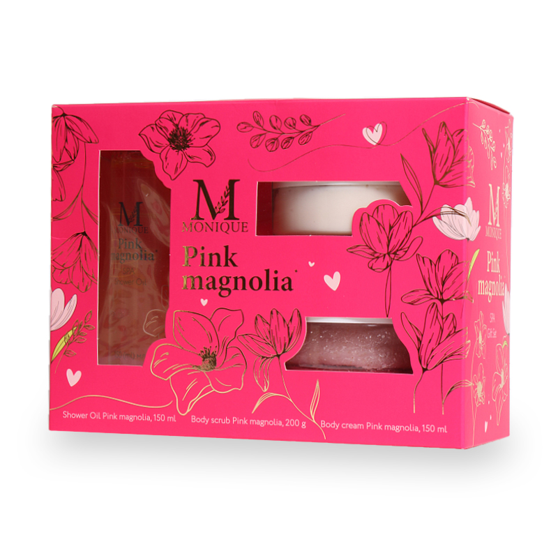 Подарунковий набір для тіла MONIQUE Pink Magnolia (олія для душу, 150 мл + скраб для тіла, 200 г + крем для тіла, 150 мл)
Подарунковий набір для тіла MONIQUE Pink Magnolia (олія для душу, 150 мл + скраб для тіла, 200 г + крем для тіла, 150 мл)