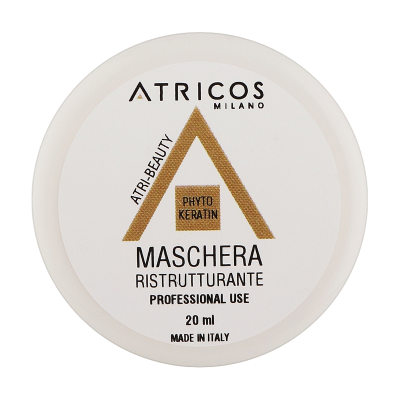 Відновлювальна маска для волосся Atricos Milano Atri-Beauty Phyto Keratin Restructuring Mask з фітокератином, 20 мл
Відновлювальна маска для волосся Atricos Milano Atri-Beauty Phyto Keratin Restructuring Mask з фітокератином, 20 мл