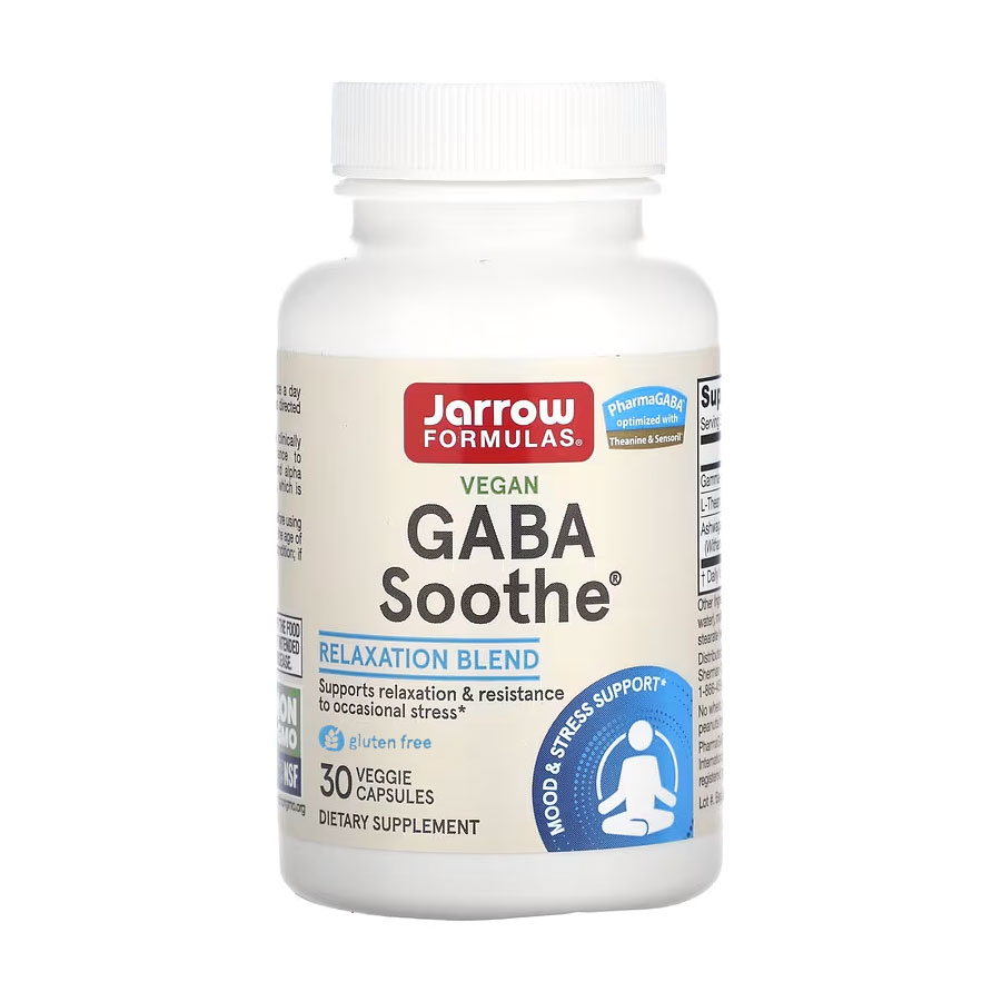 Гамма-аміномасляна кислота Jarrow Formulas GABA Soothe, 30 вегетаріанських капсул
Гамма-аміномасляна кислота Jarrow Formulas GABA Soothe, 30 вегетаріанських капсул