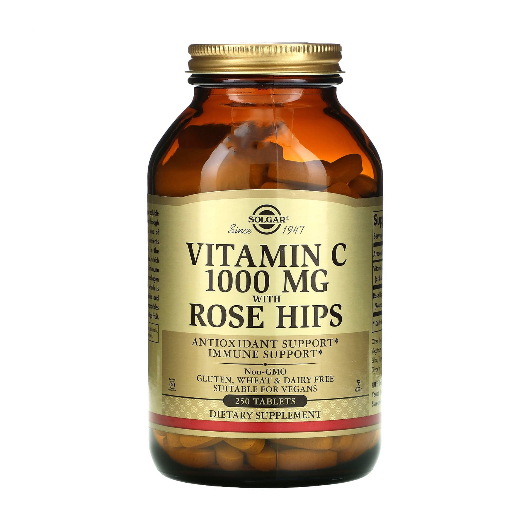 Вітамін С Solgar Vitamin C with Rose Hips з шипшиною 1000 мг, 250 таблеток
Вітамін С Solgar Vitamin C with Rose Hips з шипшиною 1000 мг, 250 таблеток