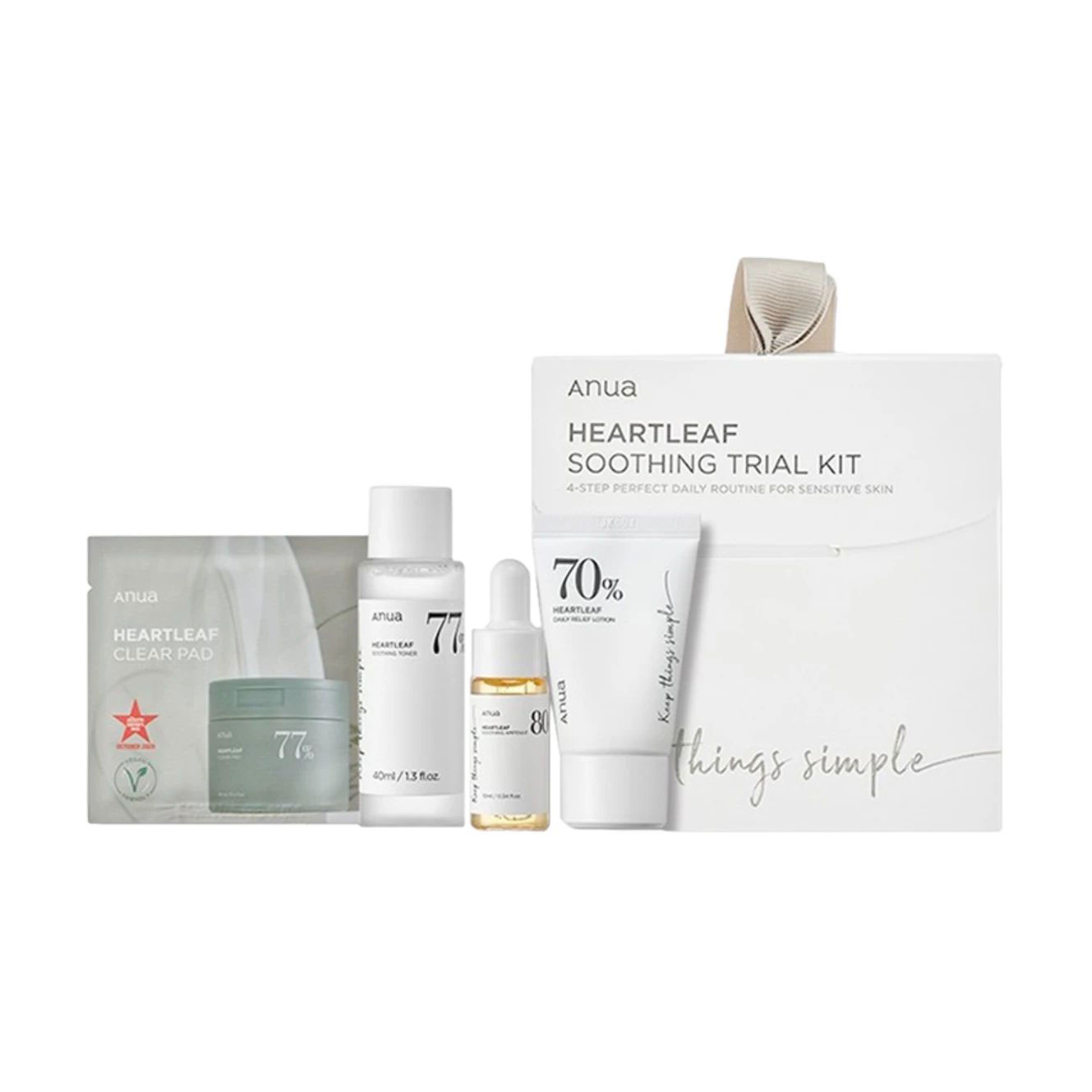 Набір для обличчя Anua Heartleaf Soothing Trial Kit (тонер, 40 мл + тонер-пади, 2 шт + сироватка, 10 мл + лосьйон, 20 мл)
Набір для обличчя Anua Heartleaf Soothing Trial Kit (тонер, 40 мл + тонер-пади, 2 шт + сироватка, 10 мл + лосьйон, 20 мл)