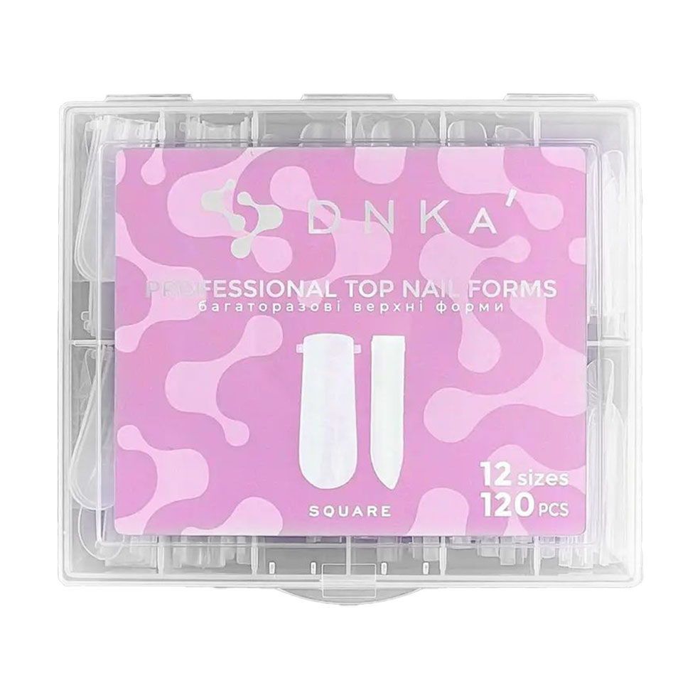 Багаторазові верхні форми для нарощування нігтів DNKa' Professional Top Nail Forms Square квадрат, розмір 12, 120 шт
Багаторазові верхні форми для нарощування нігтів DNKa' Professional Top Nail Forms Square квадрат, розмір 12, 120 шт