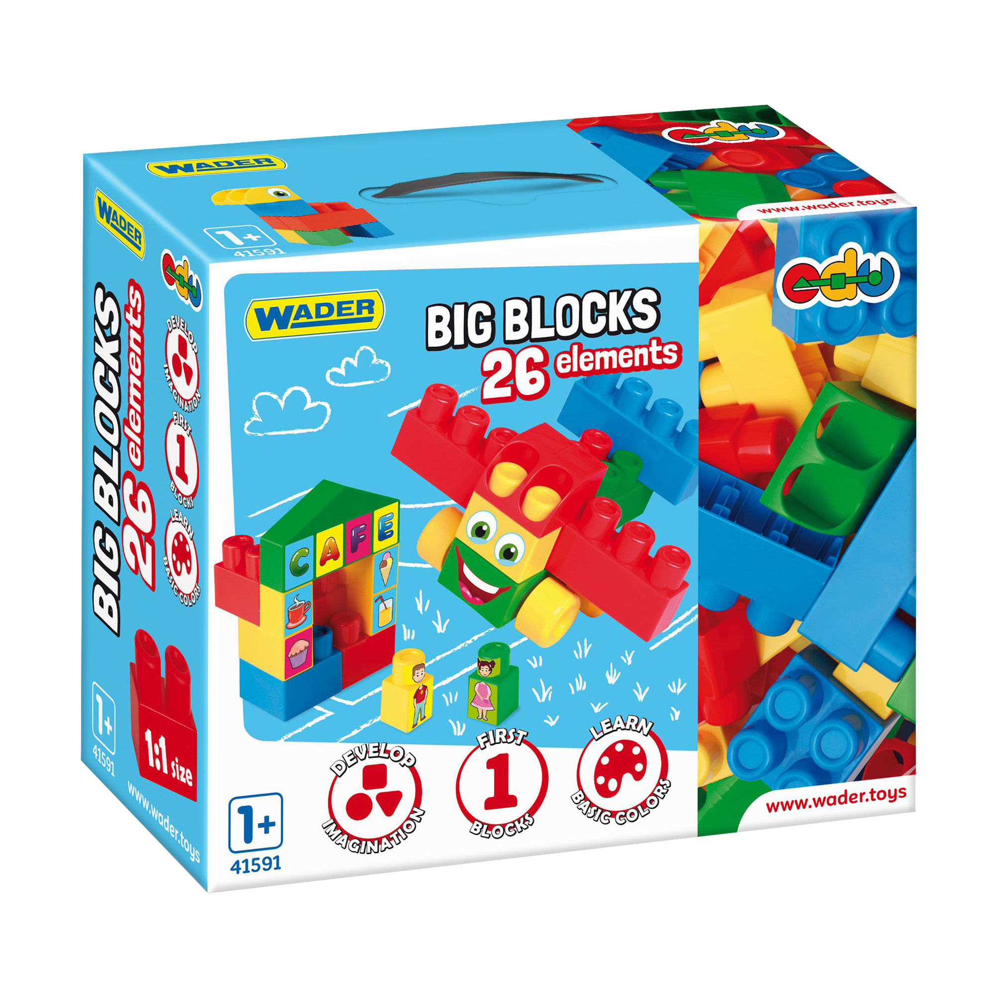 Дитячий конструктор Wader Big Blocks від 1 року, 25*30*12 см, 26 елементів (41591)
Дитячий конструктор Wader Big Blocks від 1 року, 25*30*12 см, 26 елементів (41591)