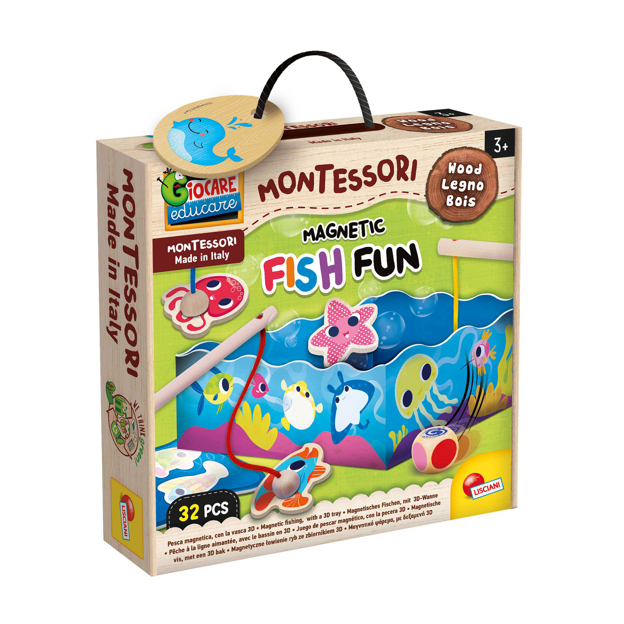 Настільна магнітна гра LISCIANI Montessori Magnetic Fish Fun Риболовля, від 3 років, 6.7*28.5*28.5 см, 32 елементи (98354)
Настільна магнітна гра LISCIANI Montessori Magnetic Fish Fun Риболовля, від 3 років, 6.7*28.5*28.5 см, 32 елементи (98354)