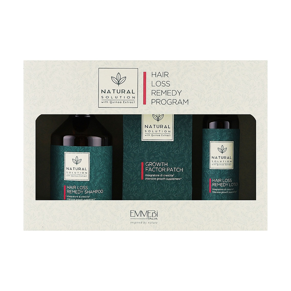 Уцінка! Набір Emmebi Italia Hair Loss Remedy Program Контроль втрати волосся (шампунь, 250 мл +лосьйон, 100 мл + патчі, 30 шт)
Уцінка! Набір Emmebi Italia Hair Loss Remedy Program Контроль втрати волосся (шампунь, 250 мл +лосьйон, 100 мл + патчі, 30 шт)