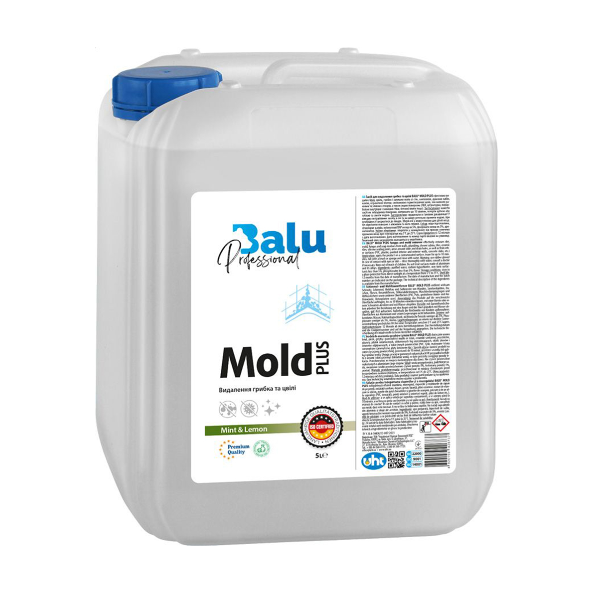 Уцінка! Засіб для видалення грибка та цвілі BALU Professional Mold Plus Mint & Lemon, 5 л
Уцінка! Засіб для видалення грибка та цвілі BALU Professional Mold Plus Mint & Lemon, 5 л