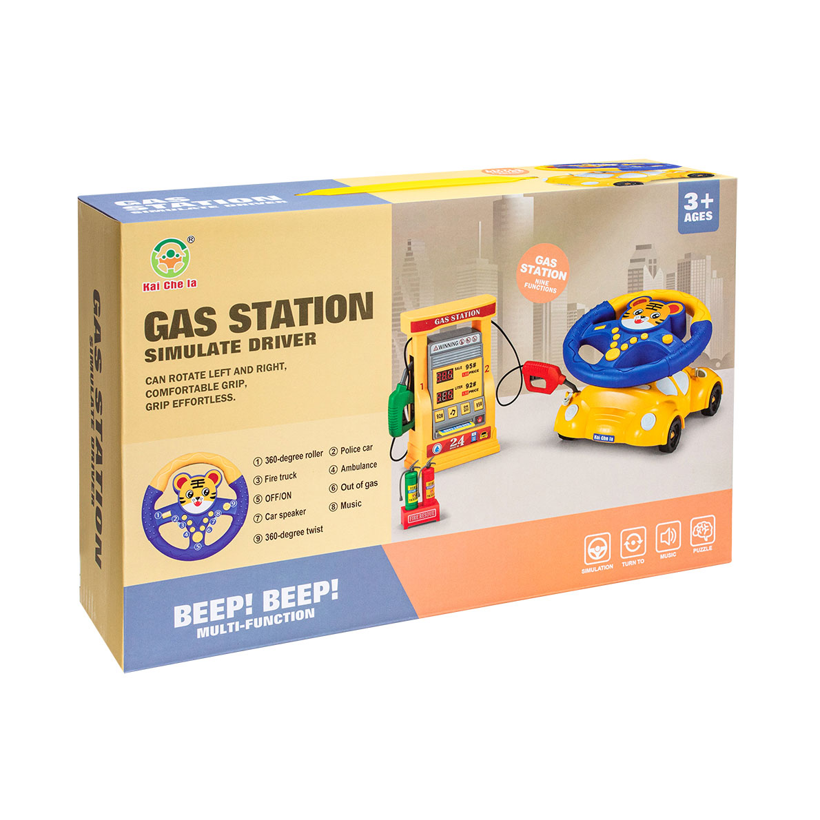 Дитячий руль-авто Zhorya з заправкою та світлофором, 37.5*23.5*10.2 см, від 3 років, 5 деталей (ZY1600131)
Дитячий руль-авто Zhorya з заправкою та світлофором, 37.5*23.5*10.2 см, від 3 років, 5 деталей (ZY1600131)