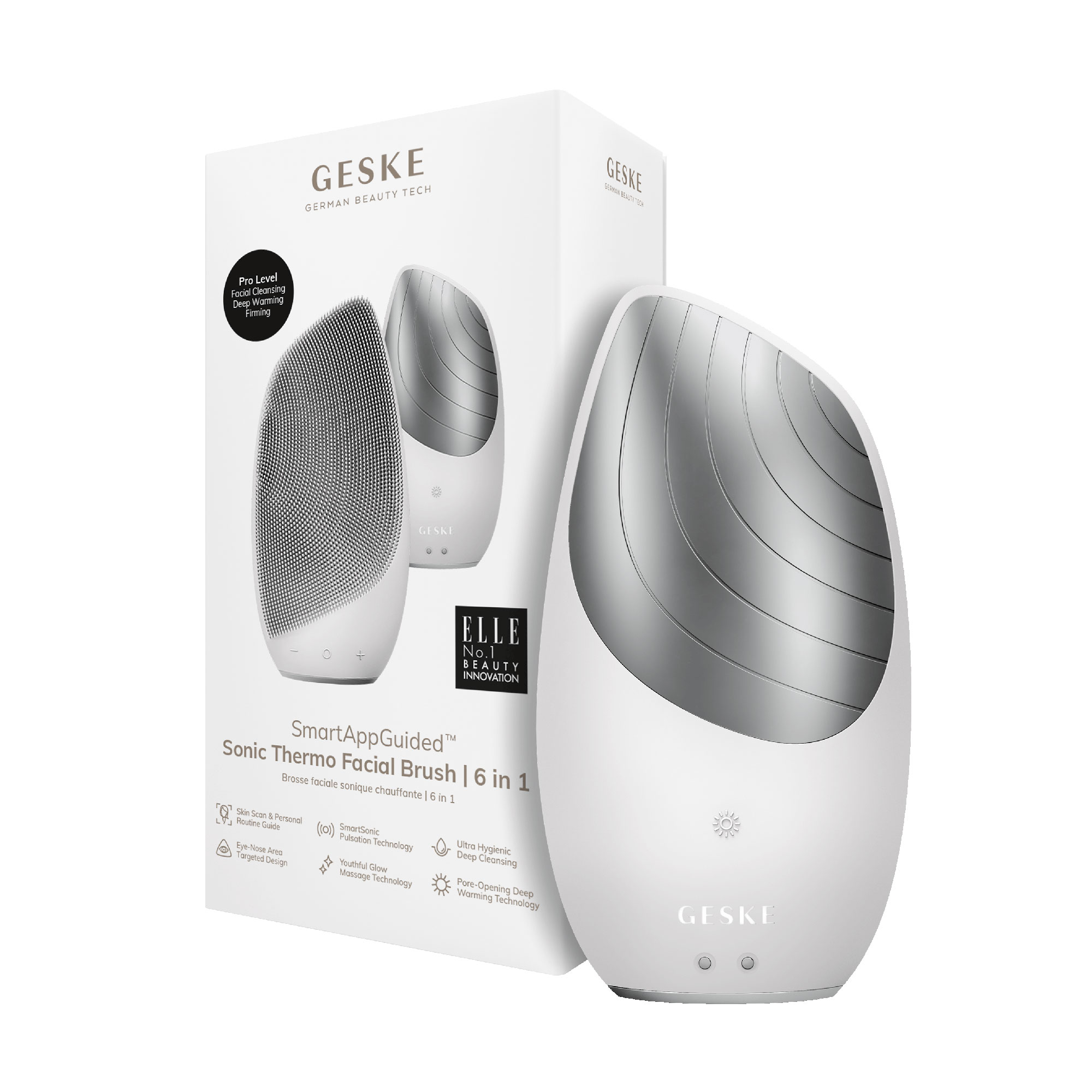 Електронна звукова термощітка для обличчя Geske Sonic Thermo Facial Brush 6 в 1 білий
Електронна звукова термощітка для обличчя Geske Sonic Thermo Facial Brush 6 в 1 білий