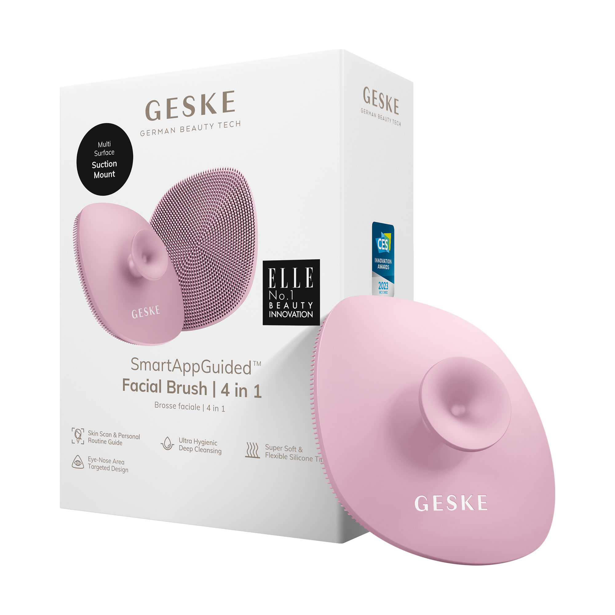 Щітка для обличчя Geske Facial Brush 4 в 1 рожевий, з тримачем
Щітка для обличчя Geske Facial Brush 4 в 1 рожевий, з тримачем
