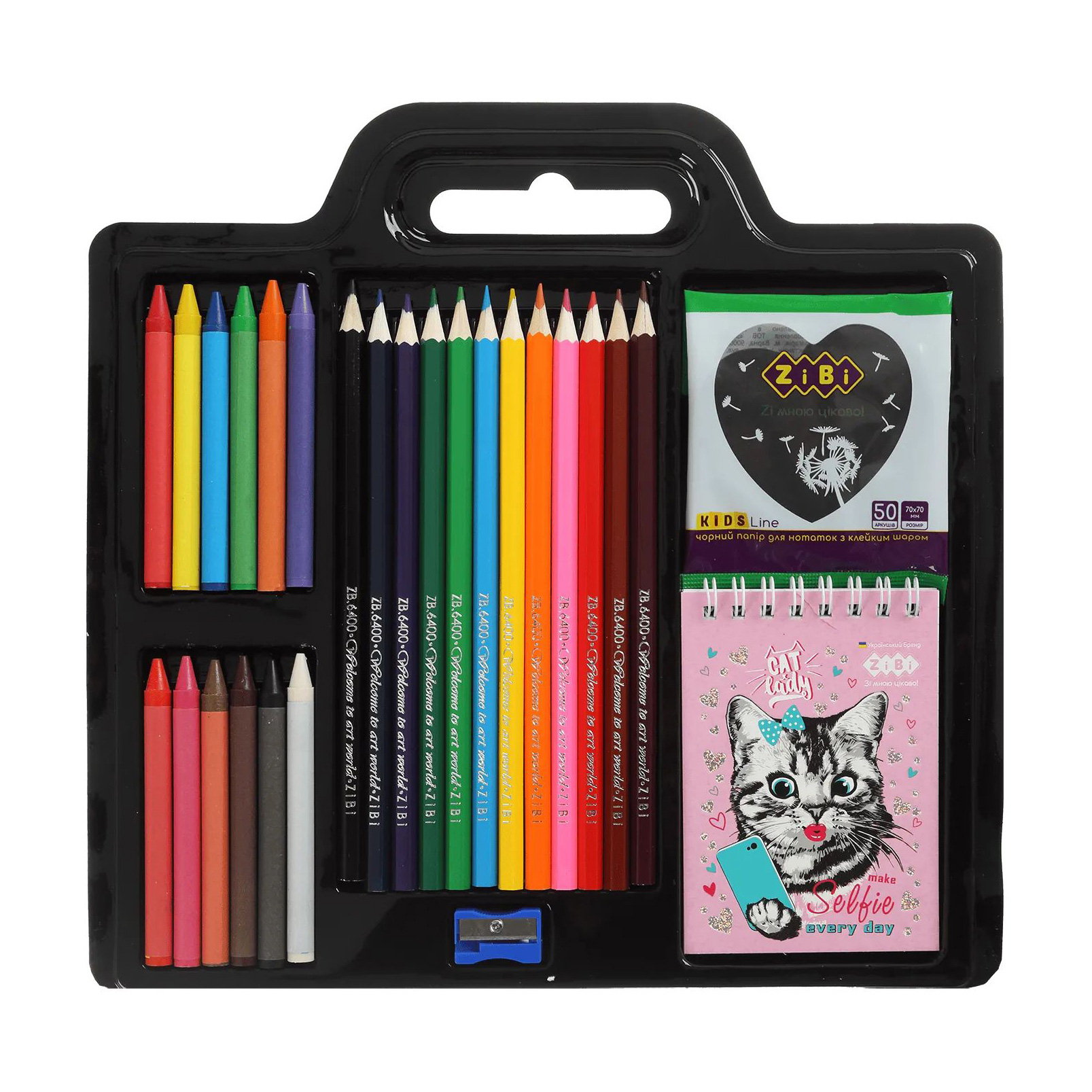 Набір для малювання ZiBi (блокнот, 1 шт + олівці, 12 шт + крейда, 12 шт + блок чорного паперу для нотаток, 1 шт + чинка, 1 шт) (Кнц6400)
Набір для малювання ZiBi (блокнот, 1 шт + олівці, 12 шт + крейда, 12 шт + блок чорного паперу для нотаток, 1 шт + чинка, 1 шт) (Кнц6400)
