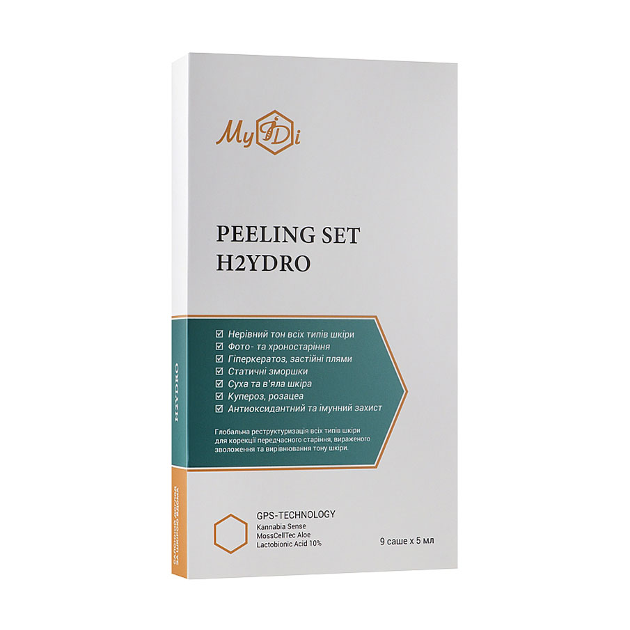 Уцінка! Зволожувальний пілінговий набір для обличчя MyIDi H2ydrO Peeling Set Енергія канабісу (пілінг, 3*5 мл + бустер, 3*5 мл + маска, 3*5 мл)
Уцінка! Зволожувальний пілінговий набір для обличчя MyIDi H2ydrO Peeling Set Енергія канабісу (пілінг, 3*5 мл + бустер, 3*5 мл + маска, 3*5 мл)
