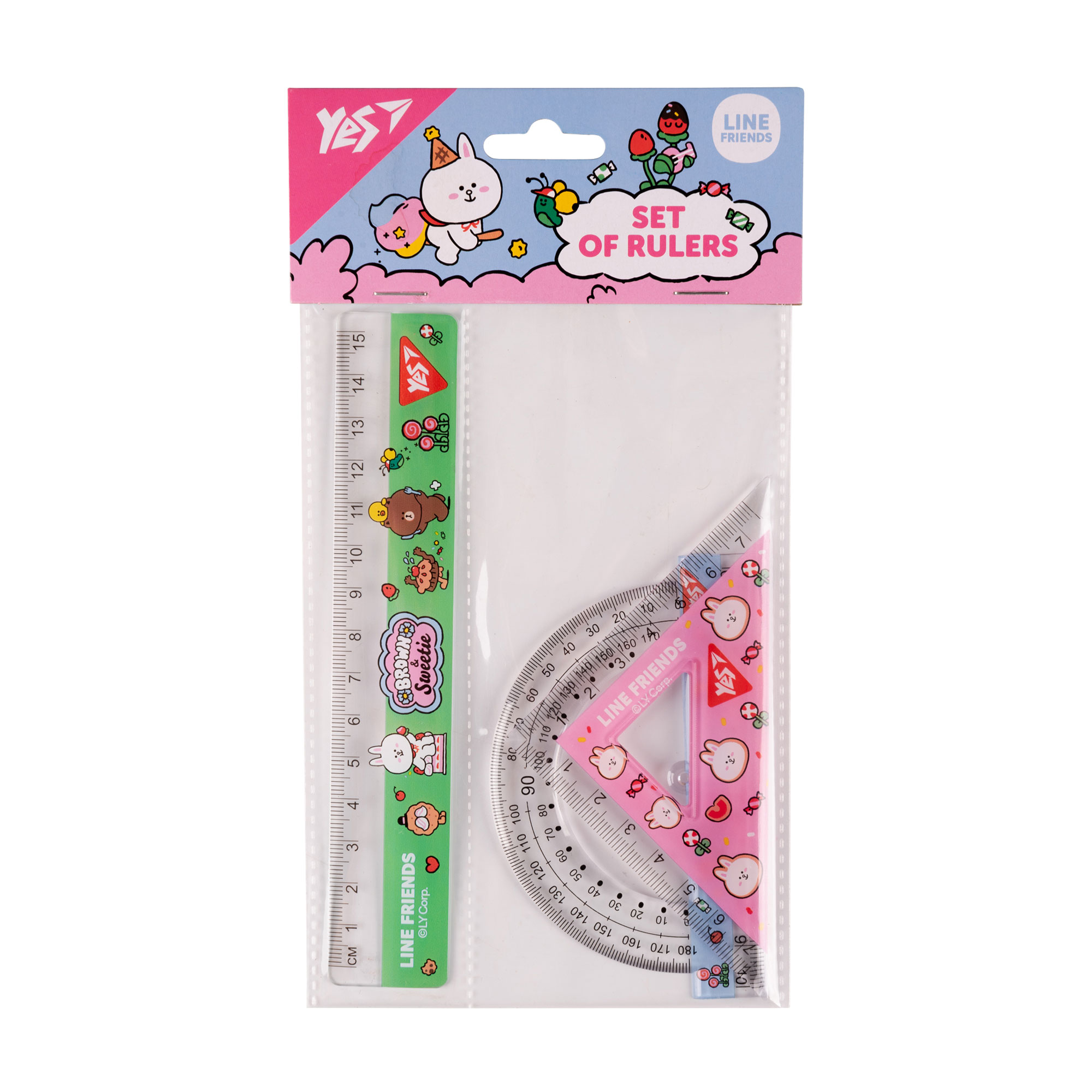 Набір лінійок YES Line Friends, 15 см, 3 шт
Набір лінійок YES Line Friends, 15 см, 3 шт