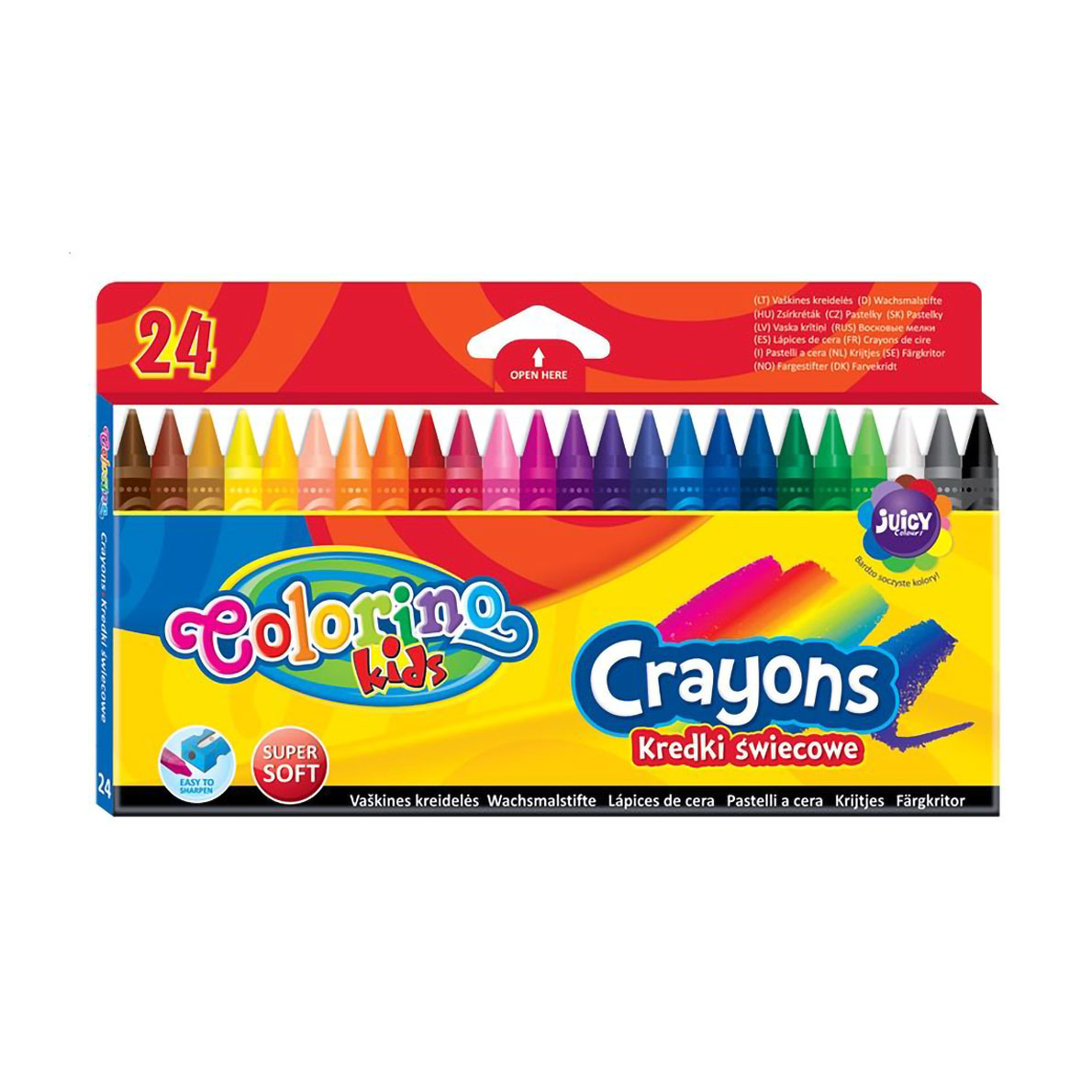 Набір воскових олівців Colorino Kids, 24 кольори, від 3 років (13895PTR)
Набір воскових олівців Colorino Kids, 24 кольори, від 3 років (13895PTR)