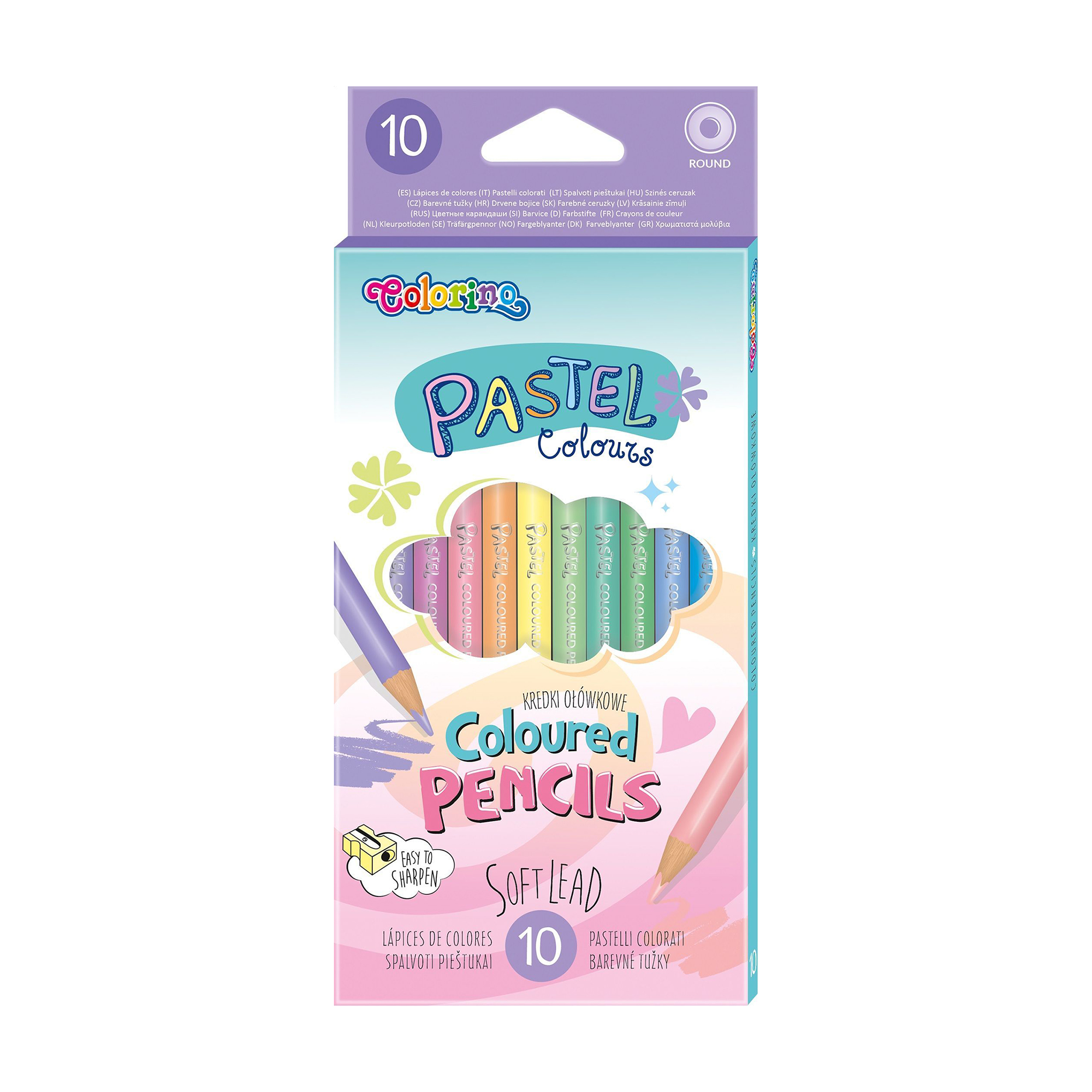 Набір круглих кольорових олівців Colorino Kids Pastel, 10 кольорів, від 3 років (80813PTR)
Набір круглих кольорових олівців Colorino Kids Pastel, 10 кольорів, від 3 років (80813PTR)