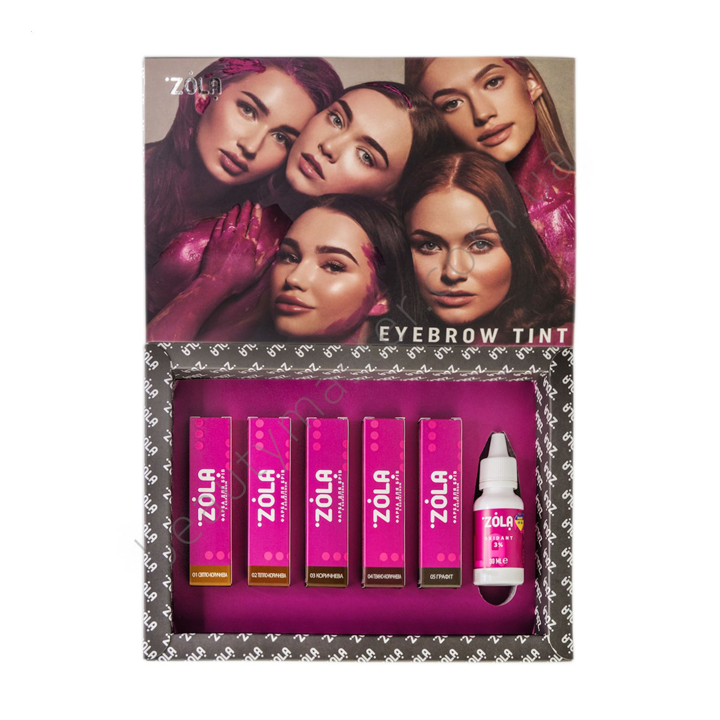 Уцінка! Набір для фарбування брів Zola Eyebrow Tint New Innovative Colouring System (фарба, 5*15 мл + окисник 3%, 30 мл)
Уцінка! Набір для фарбування брів Zola Eyebrow Tint New Innovative Colouring System (фарба, 5*15 мл + окисник 3%, 30 мл)
