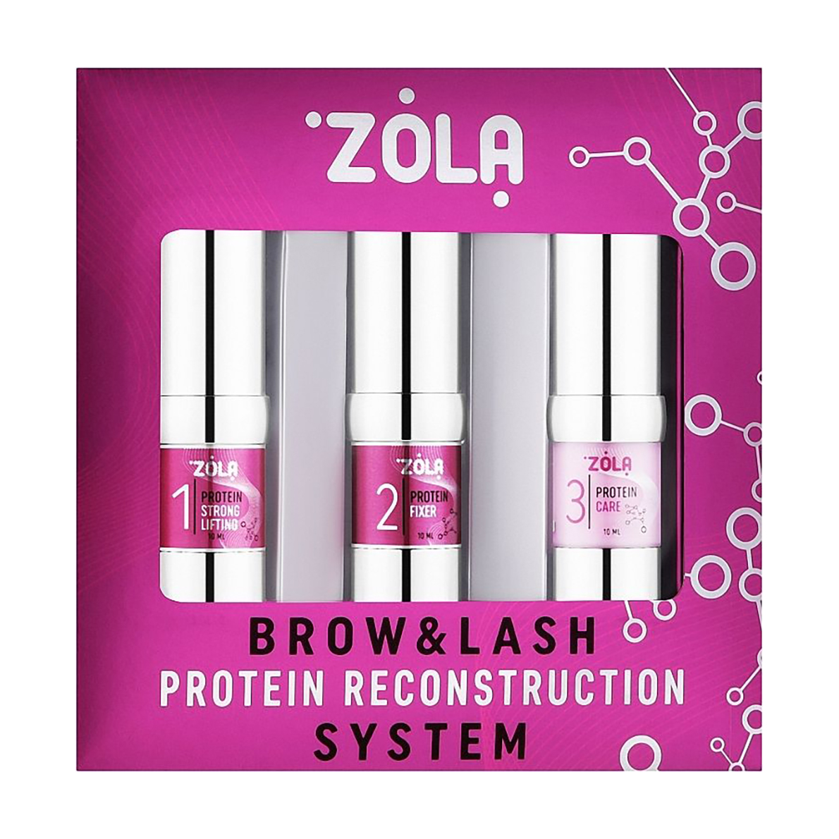 Уцінка! Набір для ламінування брів та вій Zola Brow & Lash Protein Reconstruction System (01 Lifting, 10 мл + 02 Fixer, 10 мл + 03 Care, 10 мл)
Уцінка! Набір для ламінування брів та вій Zola Brow & Lash Protein Reconstruction System (01 Lifting, 10 мл + 02 Fixer, 10 мл + 03 Care, 10 мл)