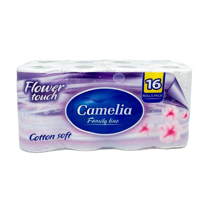 Туалетний папір Camelia Flower Touch Магнолія, білий, 3-шаровий, 112 відривів, 16 рулонів
Туалетний папір Camelia Flower Touch Магнолія, білий, 3-шаровий, 112 відривів, 16 рулонів