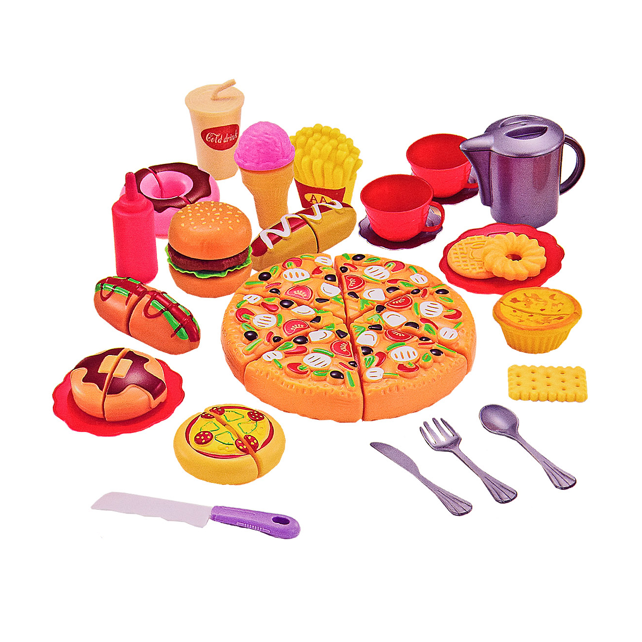 Іграшковий набір продуктів Play House Cut Foods Game Фаст Фуд, від 3 років, 21*10*21 см (TY6016-1)
Іграшковий набір продуктів Play House Cut Foods Game Фаст Фуд, від 3 років, 21*10*21 см (TY6016-1)