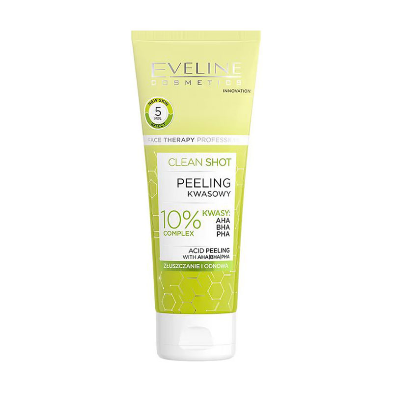 Кислотний пілінг для обличчя Eveline Cosmetics Acid Peeling з AHA, BHA, PHA кислотами, 75 мл
Кислотний пілінг для обличчя Eveline Cosmetics Acid Peeling з AHA, BHA, PHA кислотами, 75 мл