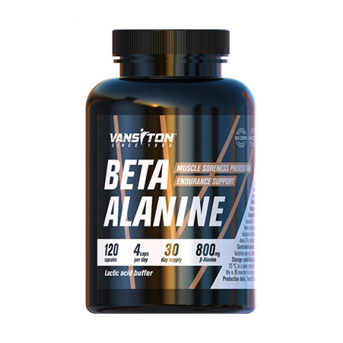 Бета-аланін Vansiton Beta-Alanine, 800 мг, 120 капсул
Бета-аланін Vansiton Beta-Alanine, 800 мг, 120 капсул