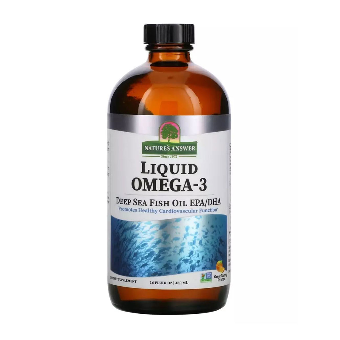 Омега-3 Nature's Answer Liquid Omega-3 Deep Sea Fish Oil EPA/DHA зі смаком апельсину, в рідині, 480 мл
Омега-3 Nature's Answer Liquid Omega-3 Deep Sea Fish Oil EPA/DHA зі смаком апельсину, в рідині, 480 мл