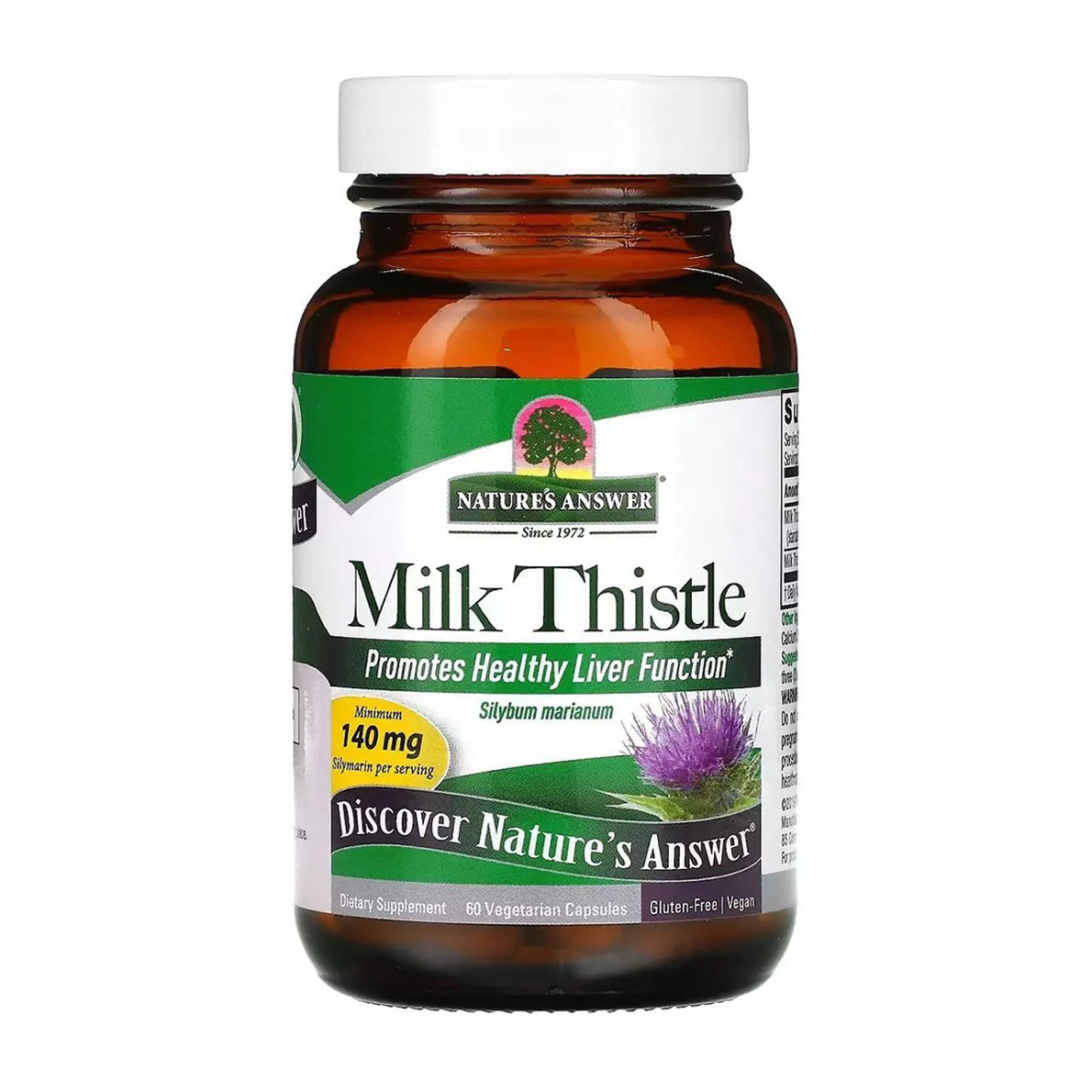 Розторопша Nature's Answer Milk Thistle, 140 мг, 60 вегетаріанських капсул
Розторопша Nature's Answer Milk Thistle, 140 мг, 60 вегетаріанських капсул