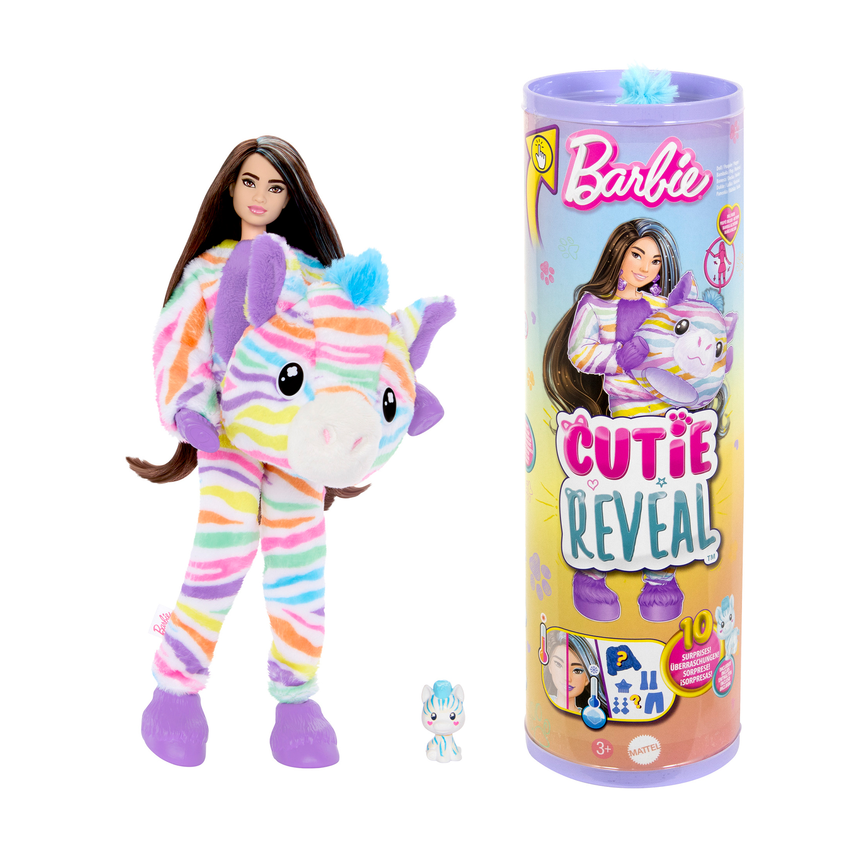 Лялька Barbie Cutie Reveal Кольорові пухнастики Зебра, від 3 років, 32.5*10*10 см (HRK39)
Лялька Barbie Cutie Reveal Кольорові пухнастики Зебра, від 3 років, 32.5*10*10 см (HRK39)
