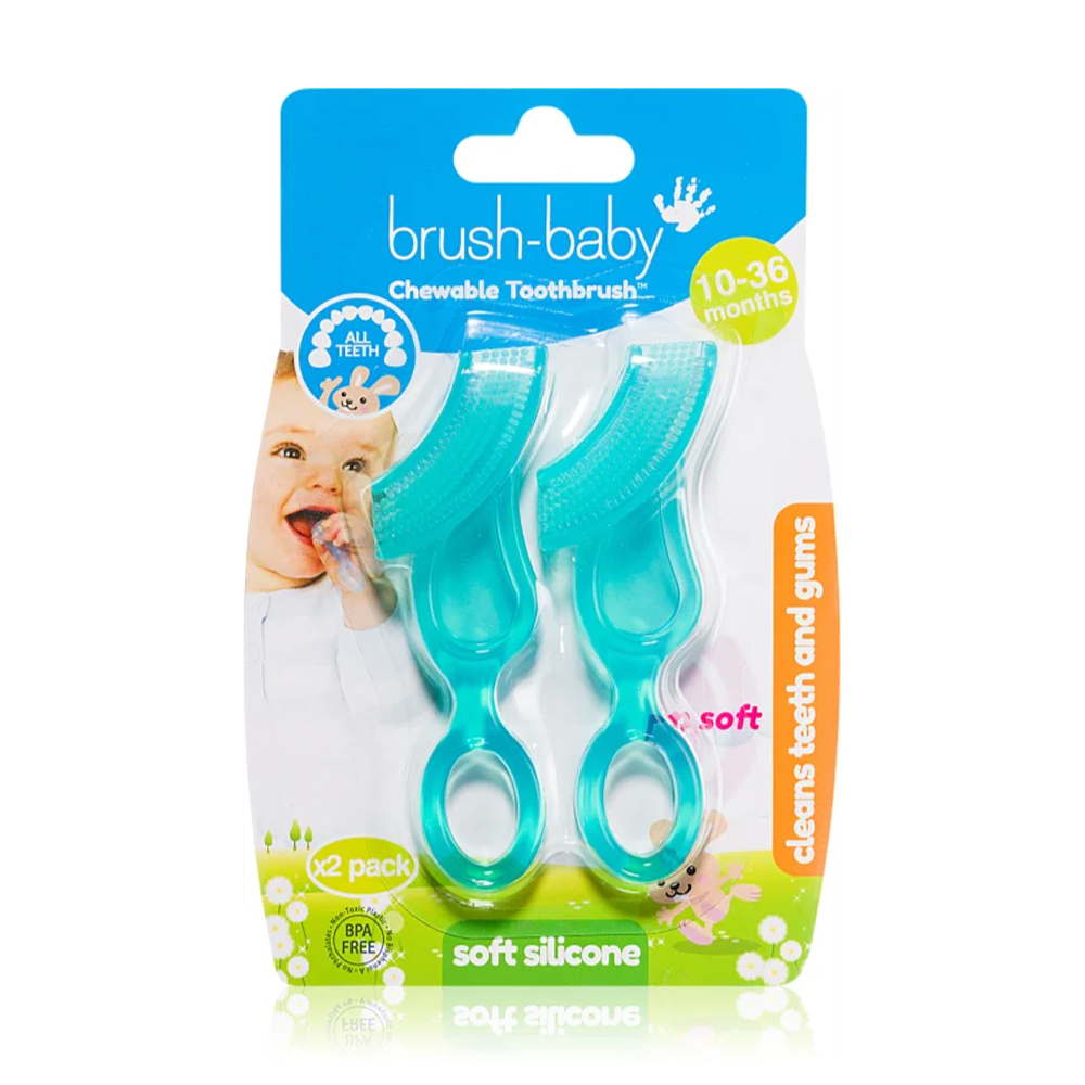Силіконова жувальна зубна щітка Brush-Baby Chewable Toothbrush м'яка, 10-36 місяців, бірюзова, 2 шт
Силіконова жувальна зубна щітка Brush-Baby Chewable Toothbrush м'яка, 10-36 місяців, бірюзова, 2 шт