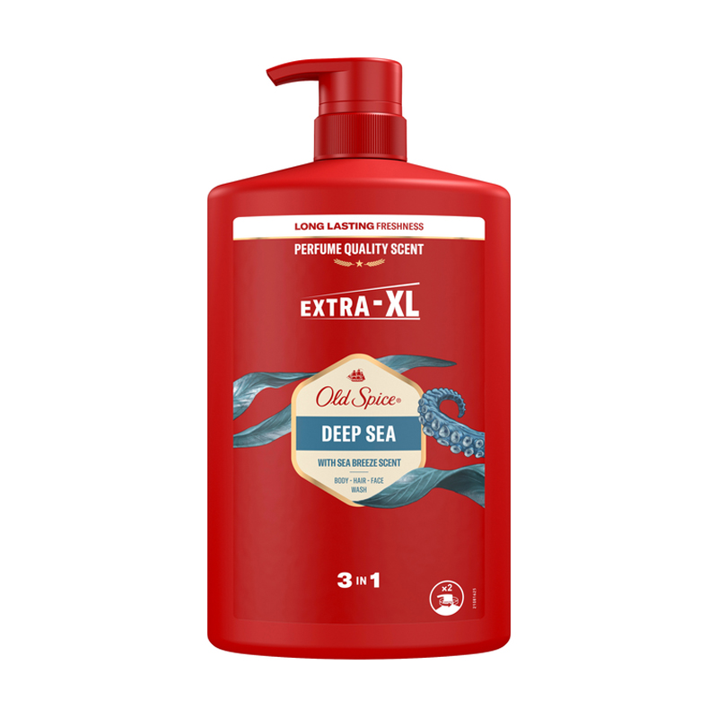 Чоловічий гель для душу + шампунь 3 в 1 OLD SPICE Deep Sea with Minerals, 1 л
Чоловічий гель для душу + шампунь 3 в 1 OLD SPICE Deep Sea with Minerals, 1 л