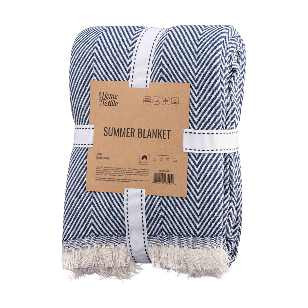Плед Ardesto Summer синій, 140*190 см (ART0915SB)
Плед Ardesto Summer синій, 140*190 см (ART0915SB)