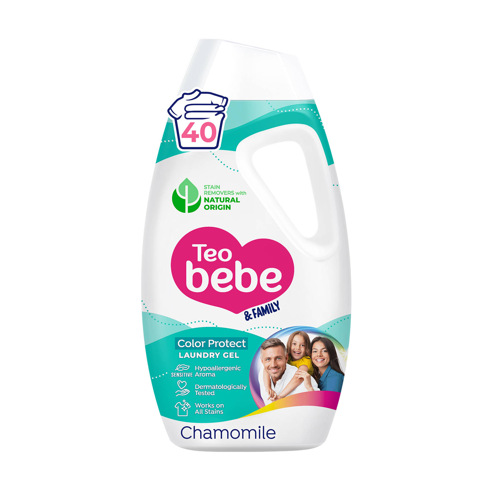 Уцінка! Гель для прання Teo Bebe & Family Chamomile, 40 циклів прання, 1.8 л
Уцінка! Гель для прання Teo Bebe & Family Chamomile, 40 циклів прання, 1.8 л