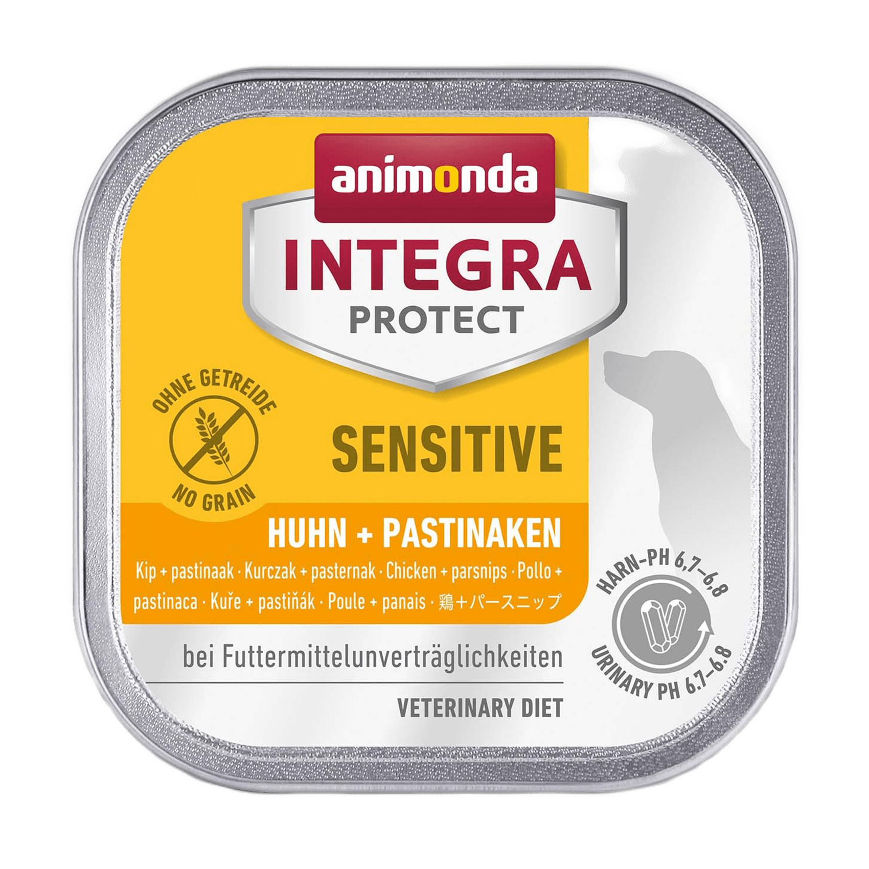 Вологий корм для собак Animonda Integra Protect Sensitive Chicken + Parsnips при харчовій непереносимості, з куркою та пастернаком, 150 г
Вологий корм для собак Animonda Integra Protect Sensitive Chicken + Parsnips при харчовій непереносимості, з куркою та пастернаком, 150 г