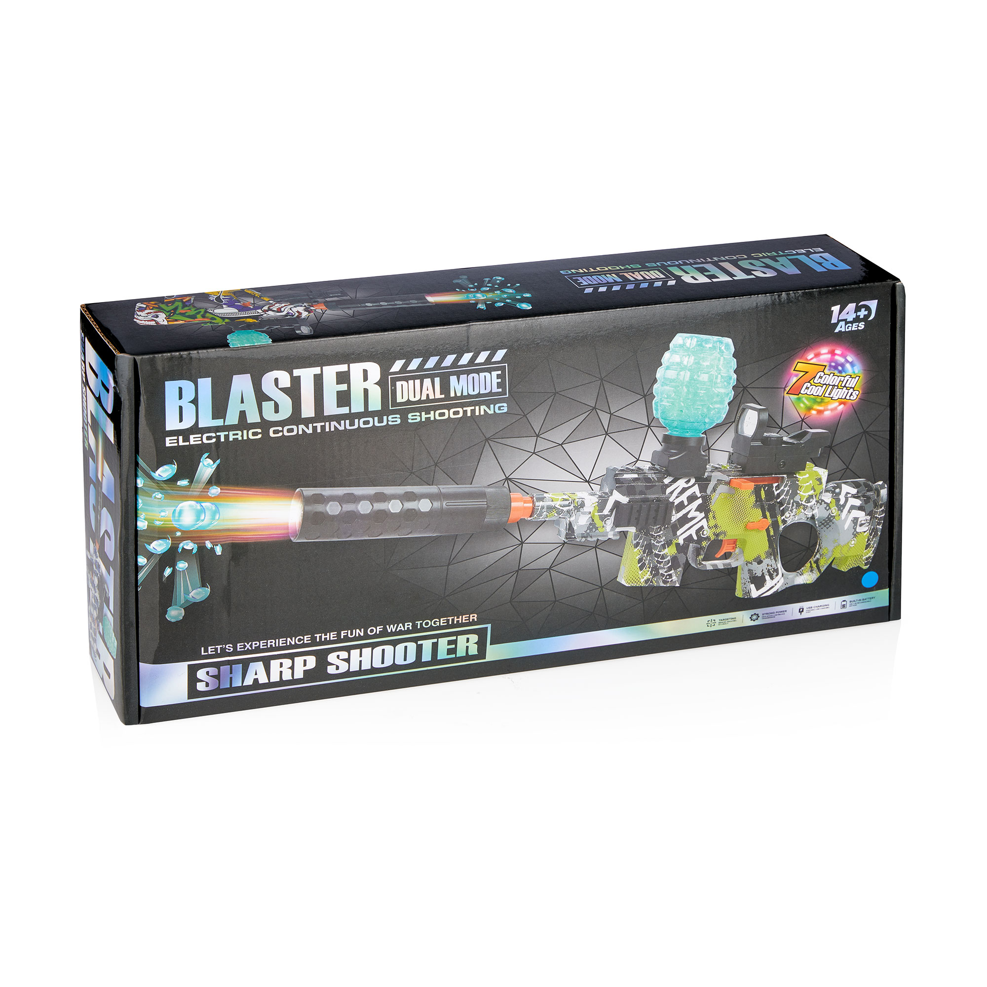 Дитячий автомат Shantou Jinxing з гелевими кулями, акумулятором та зарядним кабелем, від 14 років, 41*21*7 см (777-34B)
Дитячий автомат Shantou Jinxing з гелевими кулями, акумулятором та зарядним кабелем, від 14 років, 41*21*7 см (777-34B)