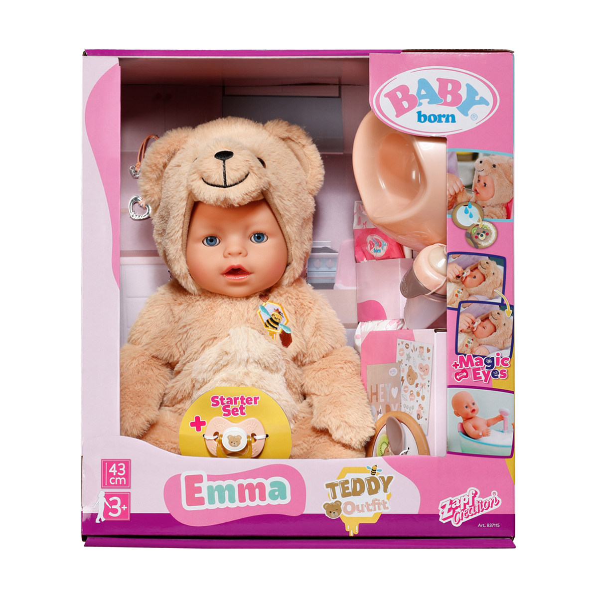 Лялька BABY born Емма у костюмі ведмедика, від 3 років, 43 см (837115)
Лялька BABY born Емма у костюмі ведмедика, від 3 років, 43 см (837115)