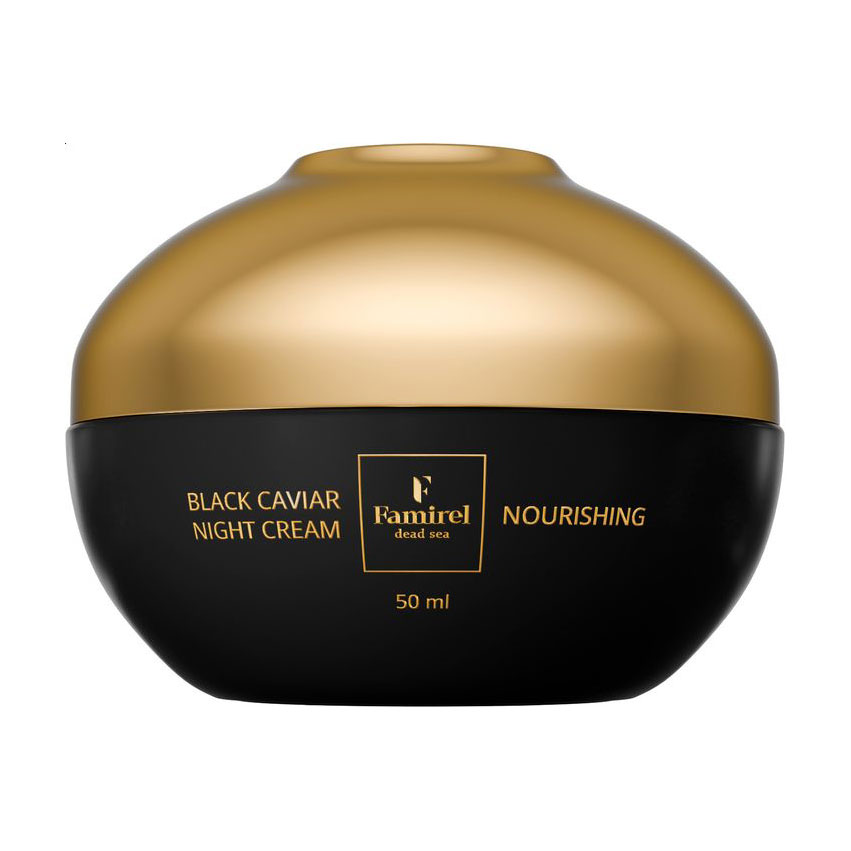 Нічний живильний крем для обличчя Famirel Black Caviar Nourishing Night Cream з екстрактом чорної ікри, 50 мл
Нічний живильний крем для обличчя Famirel Black Caviar Nourishing Night Cream з екстрактом чорної ікри, 50 мл